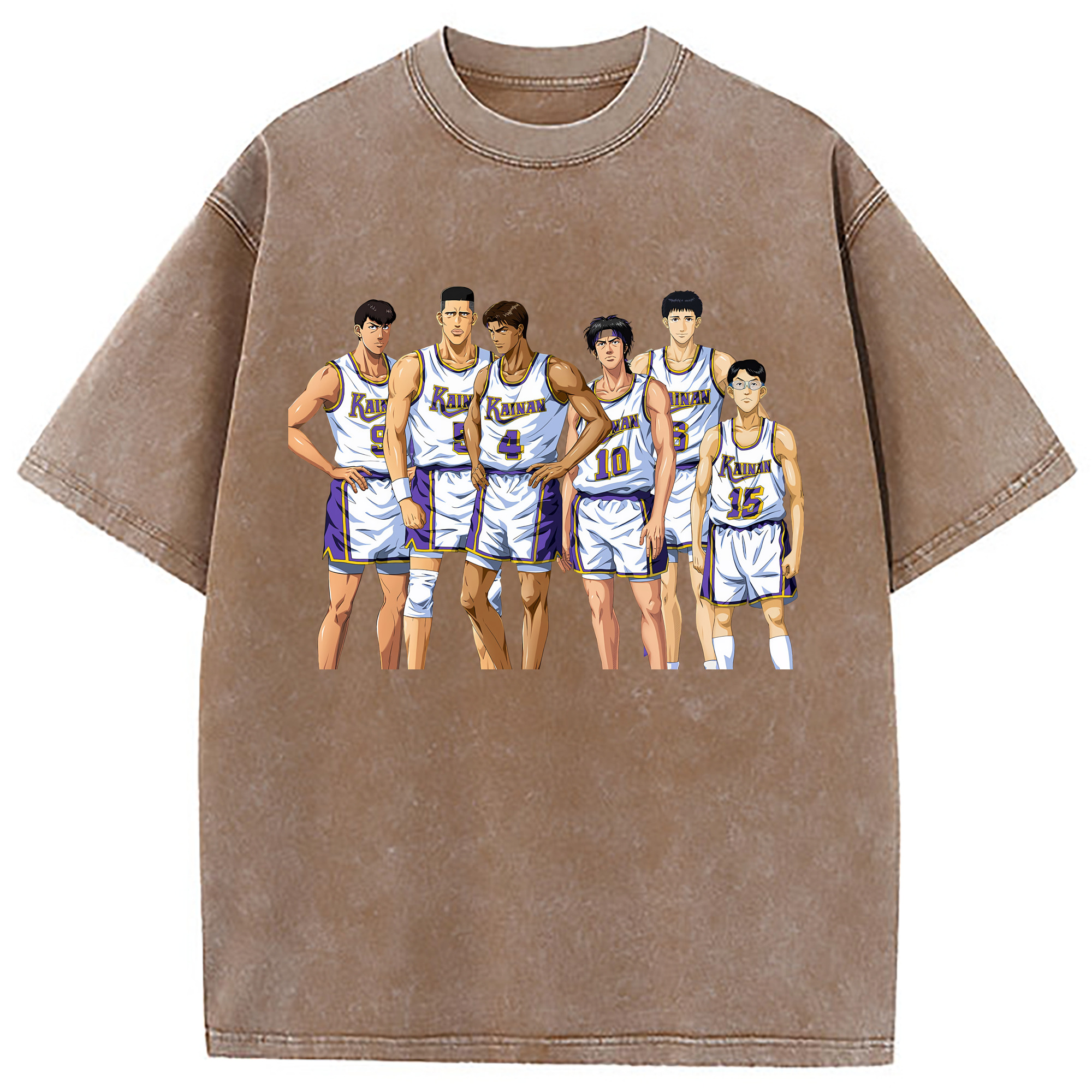 （画像用） SLAM DUNK／スラムダンク 綿100% ヴィンテージ風 半袖Tシャツ（フロントプリント）