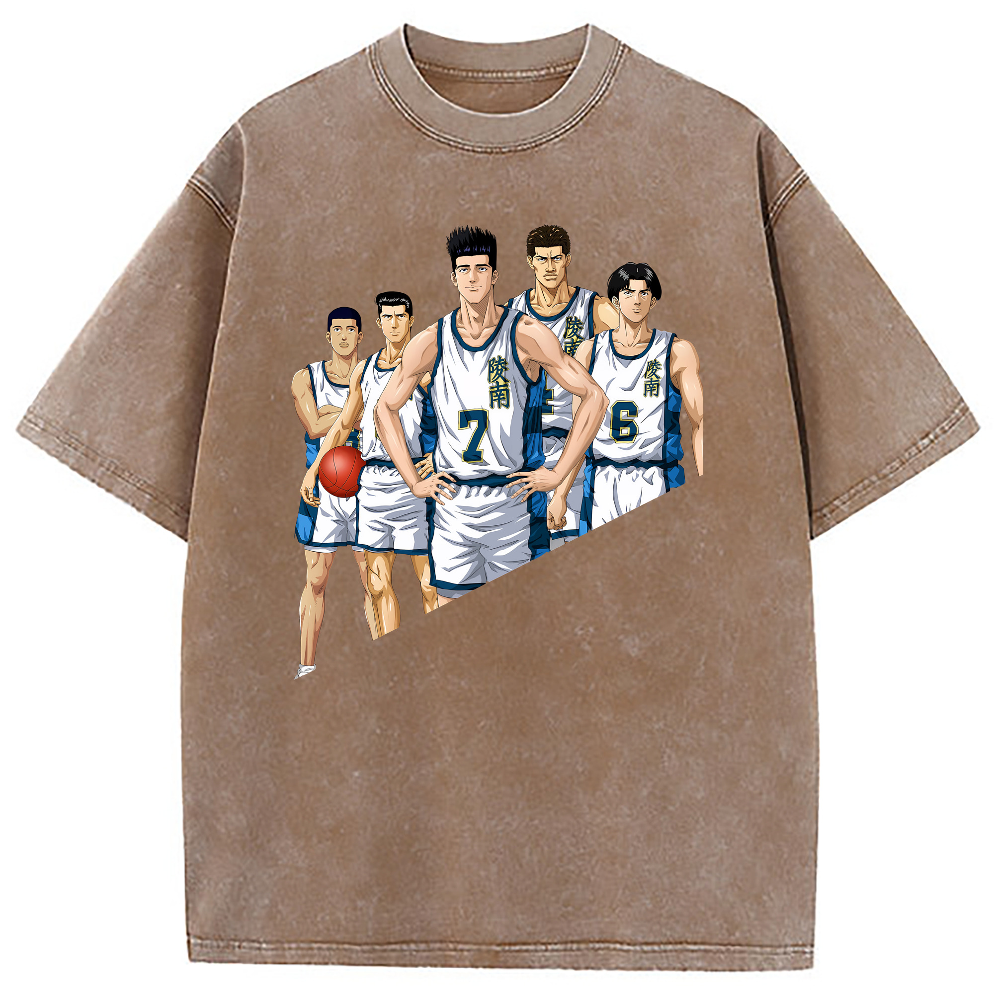 （画像用） SLAM DUNK／スラムダンク 綿100% ヴィンテージ風 半袖Tシャツ（フロントプリント）