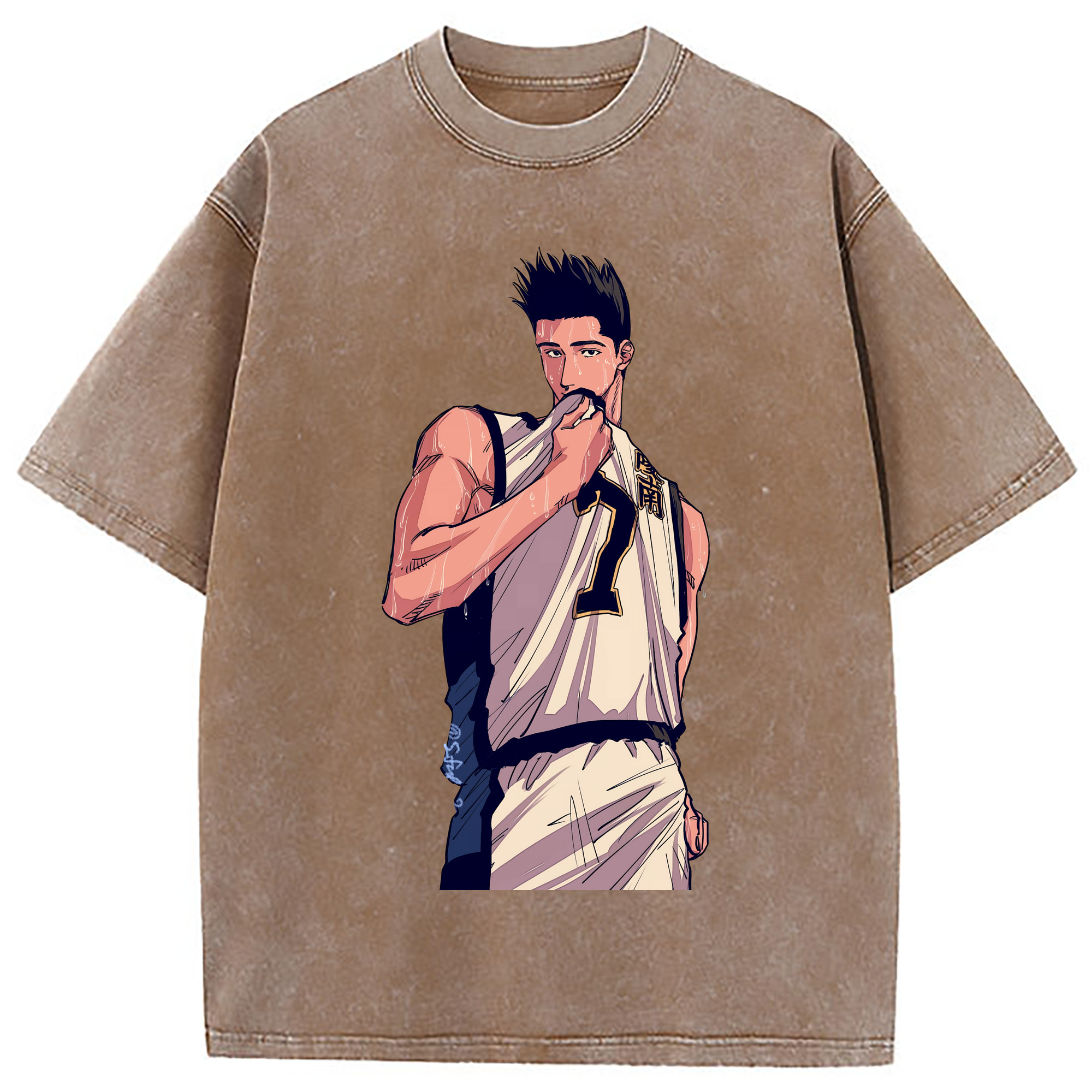 （画像用） SLAM DUNK／スラムダンク 綿100% ヴィンテージ風 半袖Tシャツ（フロントプリント）