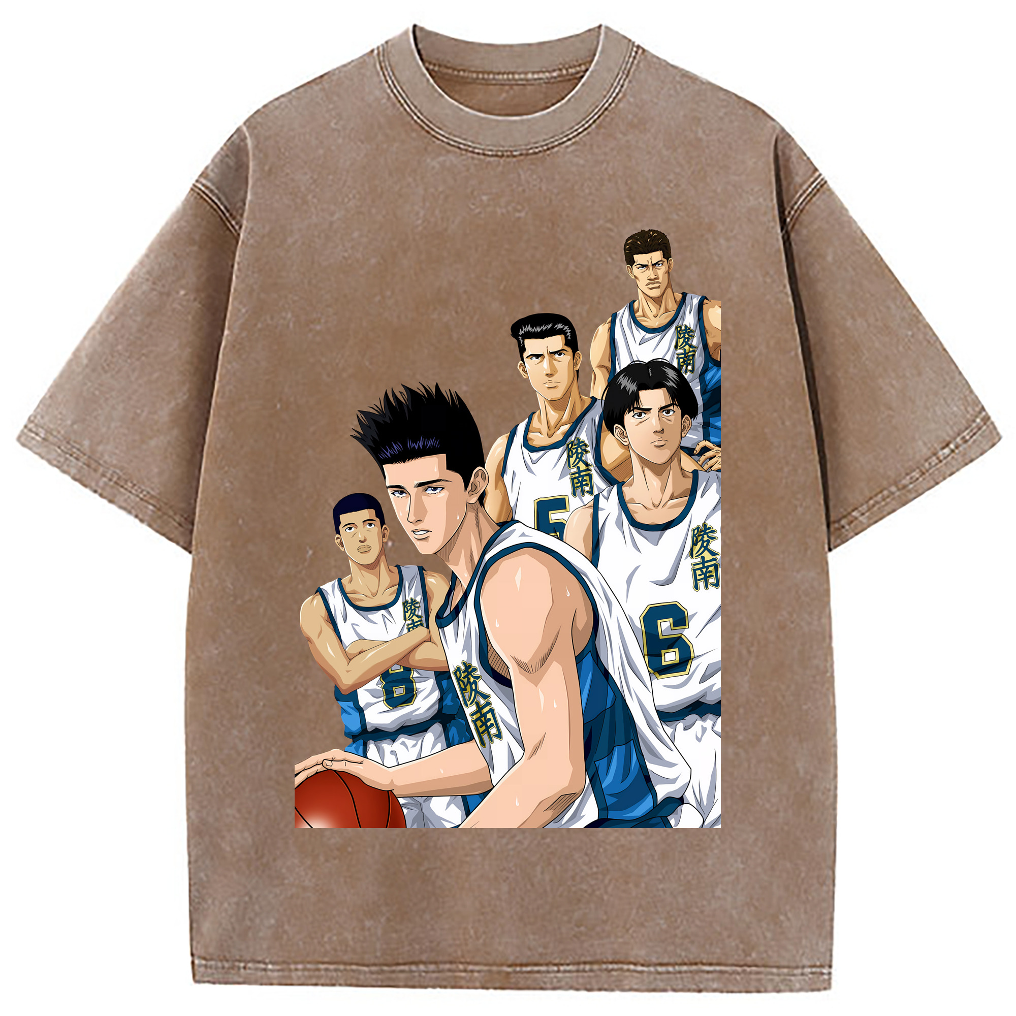 （画像用） SLAM DUNK／スラムダンク 綿100% ヴィンテージ風 半袖Tシャツ（フロントプリント）