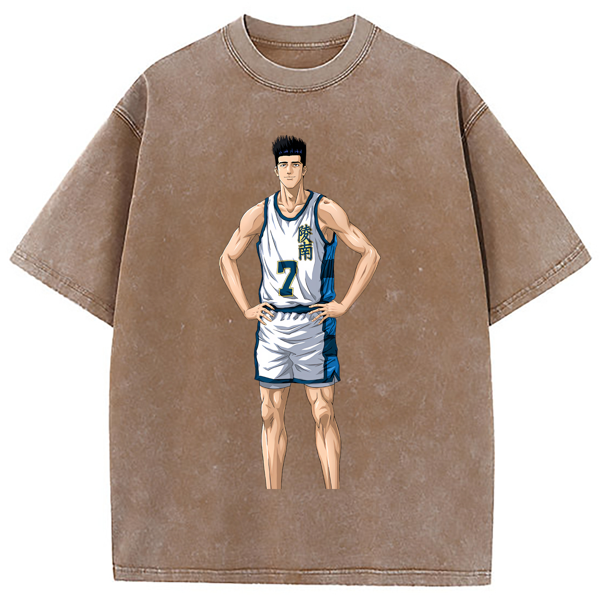 （画像用） SLAM DUNK／スラムダンク 綿100% ヴィンテージ風 半袖Tシャツ（フロントプリント）