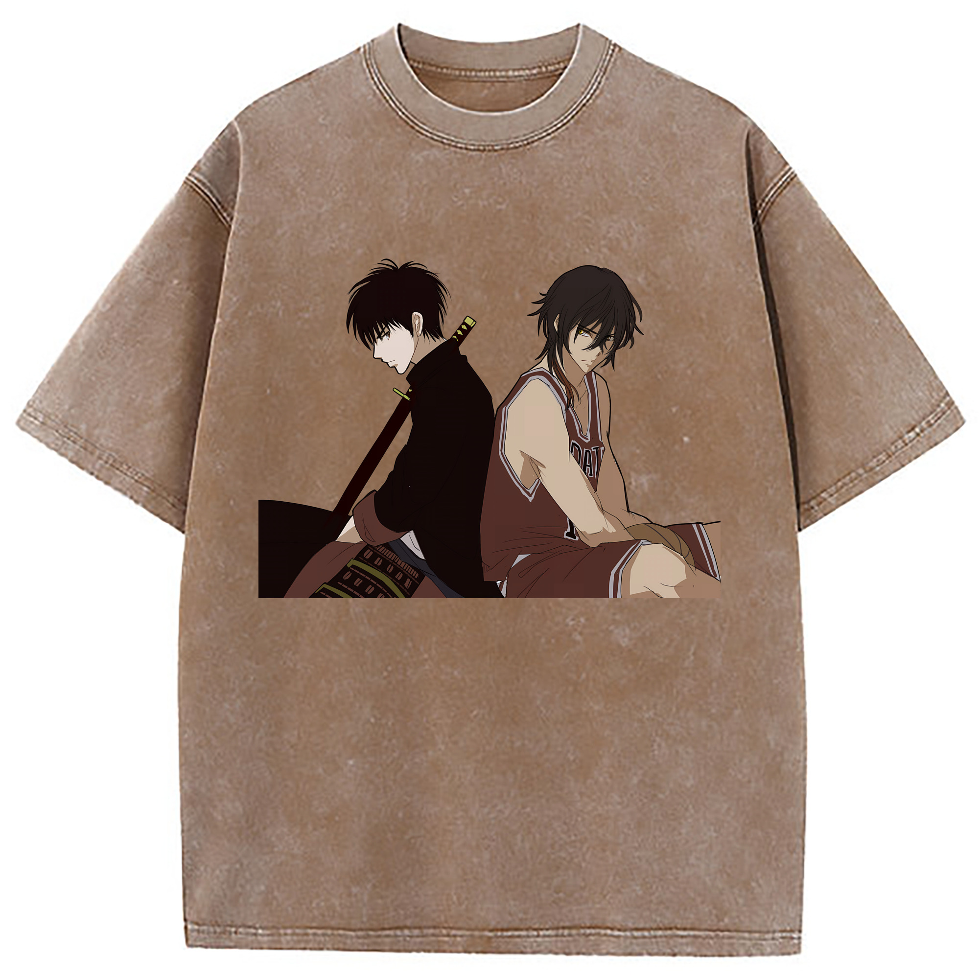 （画像用） SLAM DUNK／スラムダンク 綿100% ヴィンテージ風 半袖Tシャツ（フロントプリント）