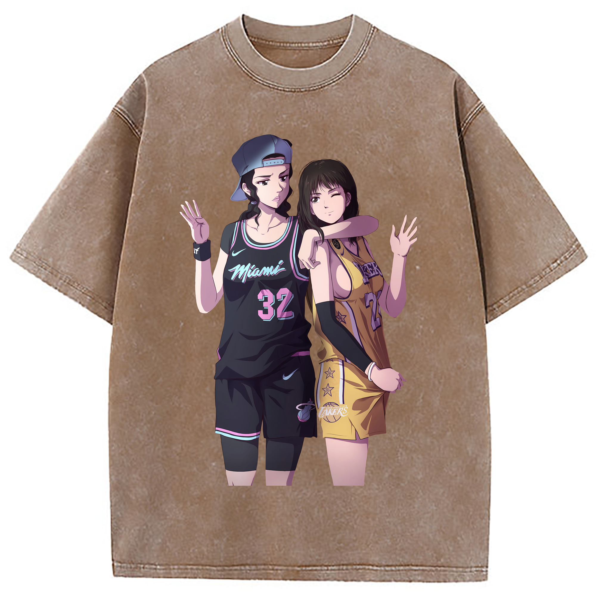 （画像用） SLAM DUNK／スラムダンク 綿100% ヴィンテージ風 半袖Tシャツ（フロントプリント）