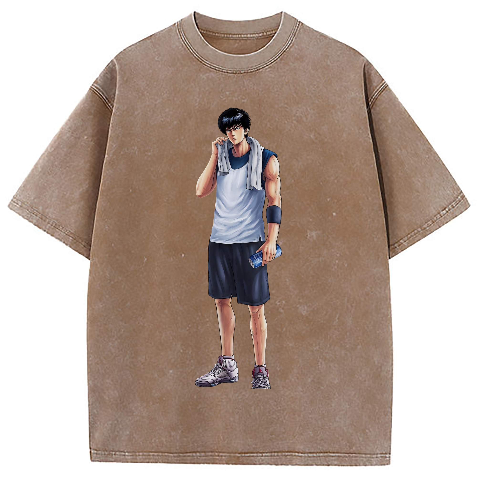 （画像用） SLAM DUNK／スラムダンク 綿100% ヴィンテージ風 半袖Tシャツ（フロントプリント）