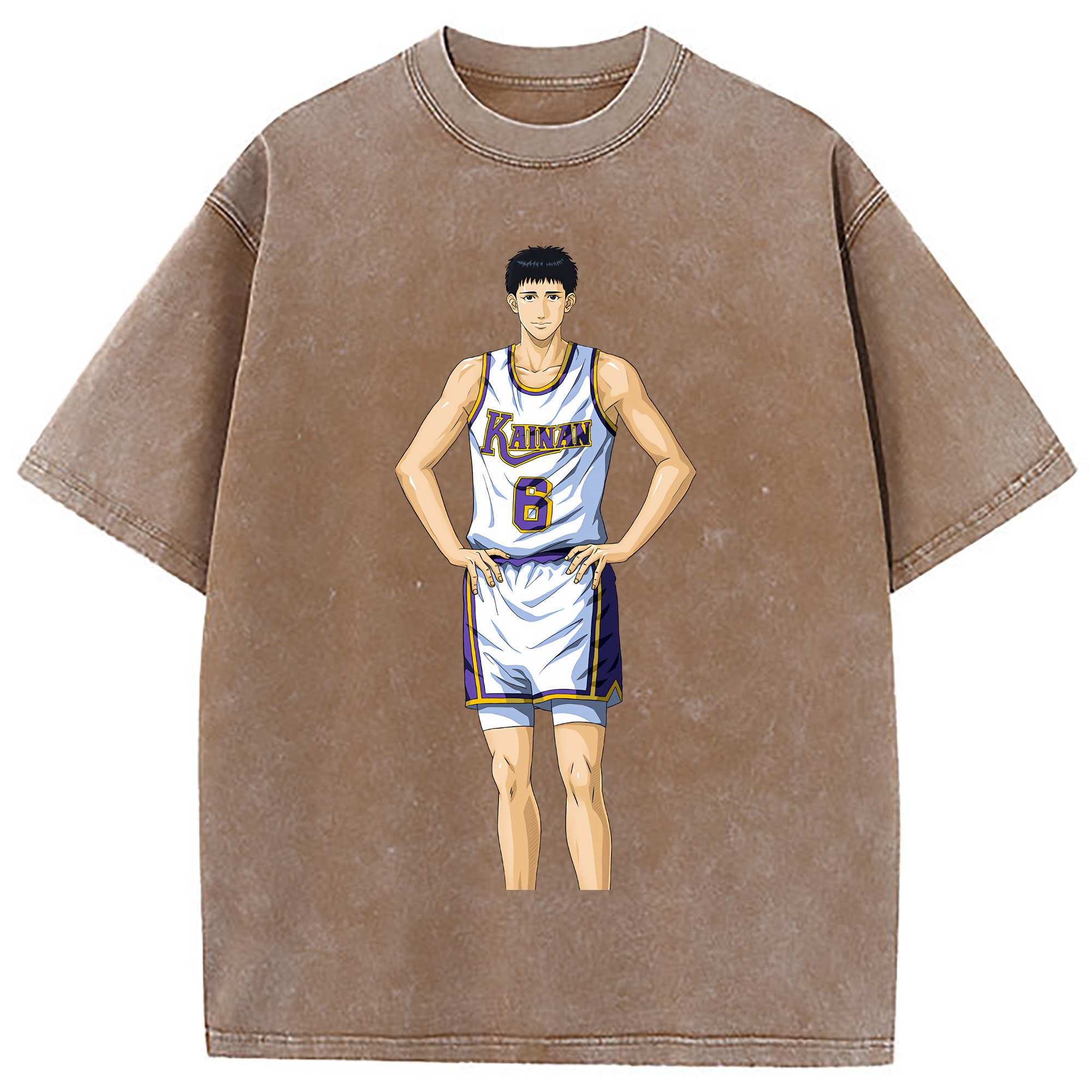（画像用） SLAM DUNK／スラムダンク 綿100% ヴィンテージ風 半袖Tシャツ（フロントプリント）
