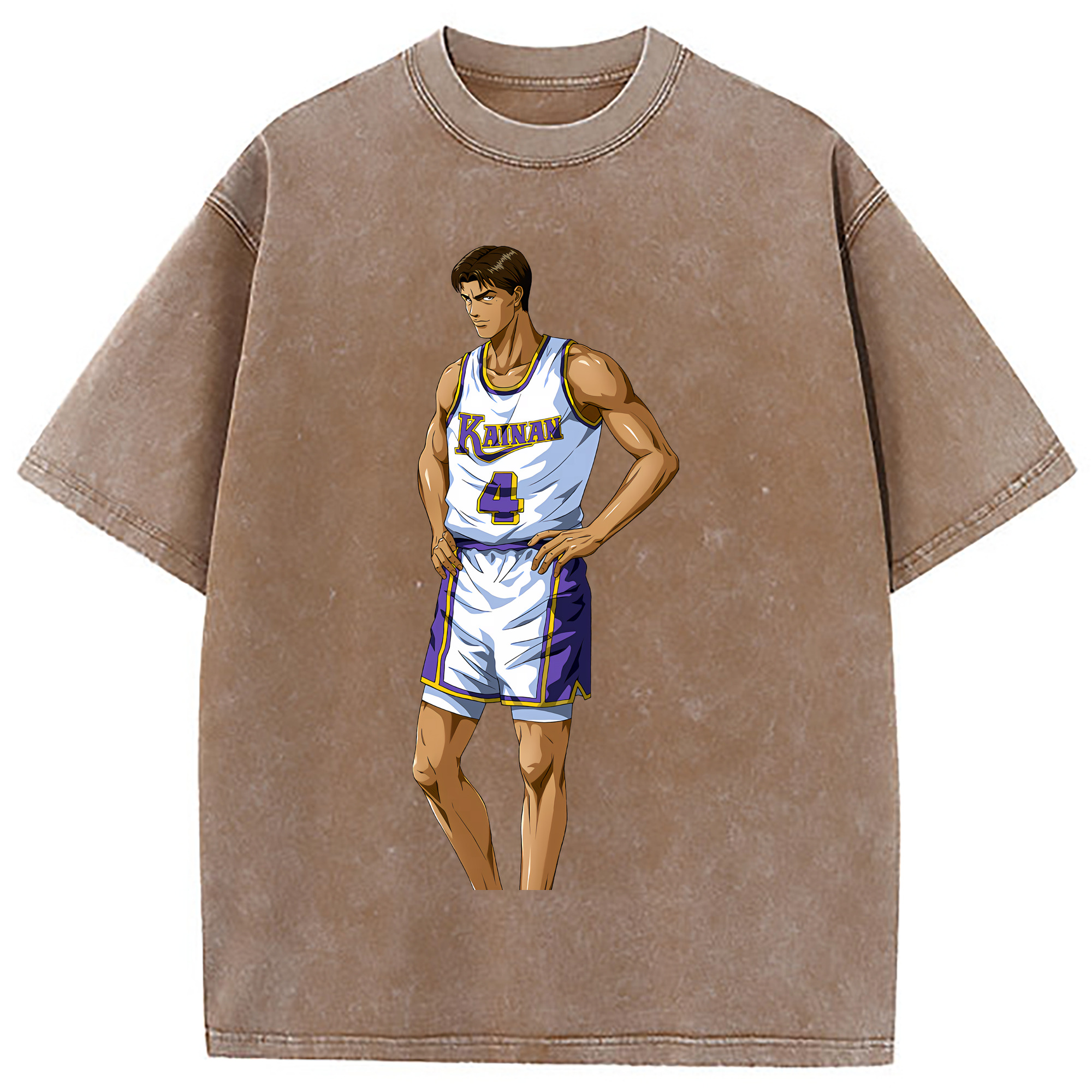 （画像用） SLAM DUNK／スラムダンク 綿100% ヴィンテージ風 半袖Tシャツ（フロントプリント）