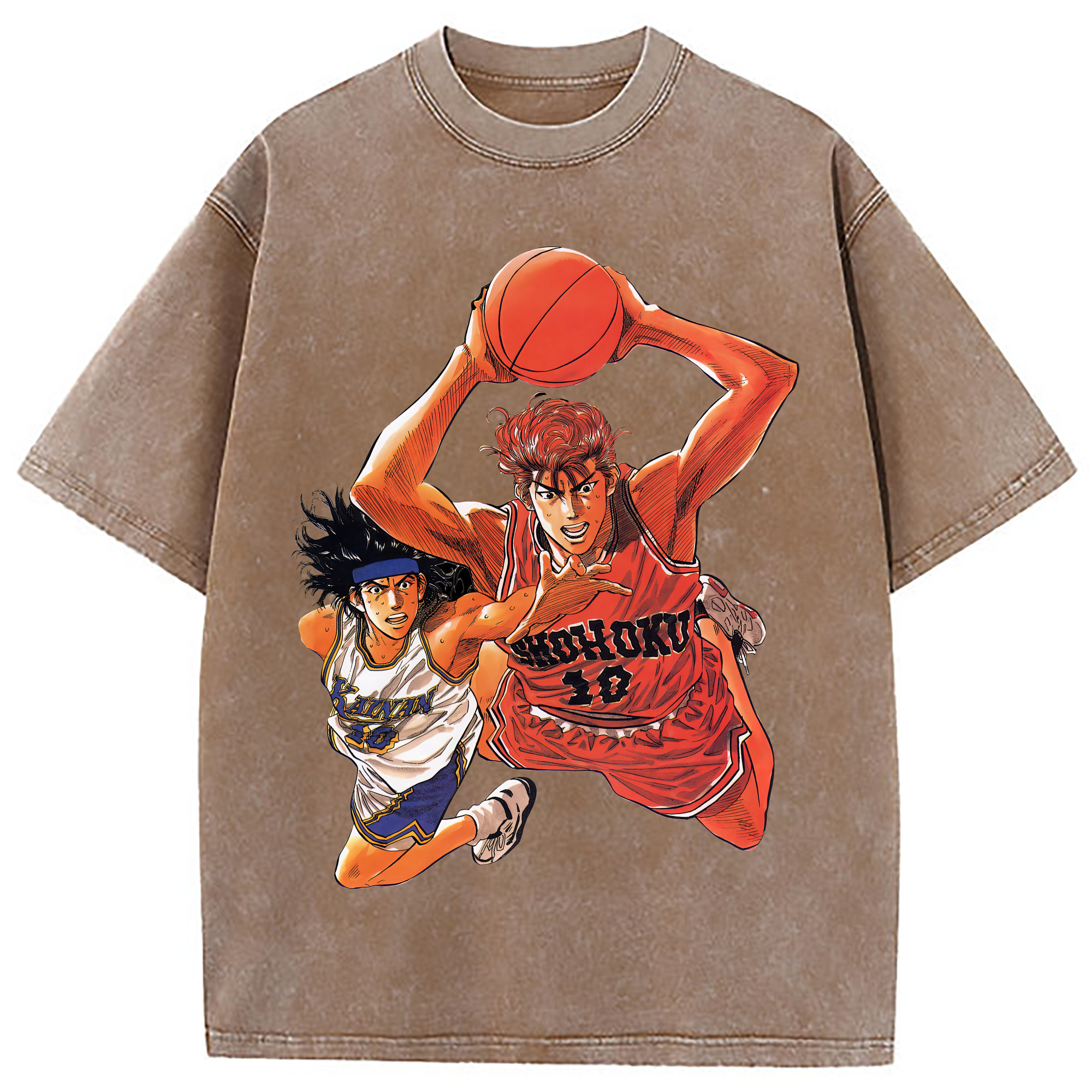 （画像用） SLAM DUNK／スラムダンク 綿100% ヴィンテージ風 半袖Tシャツ（フロントプリント）