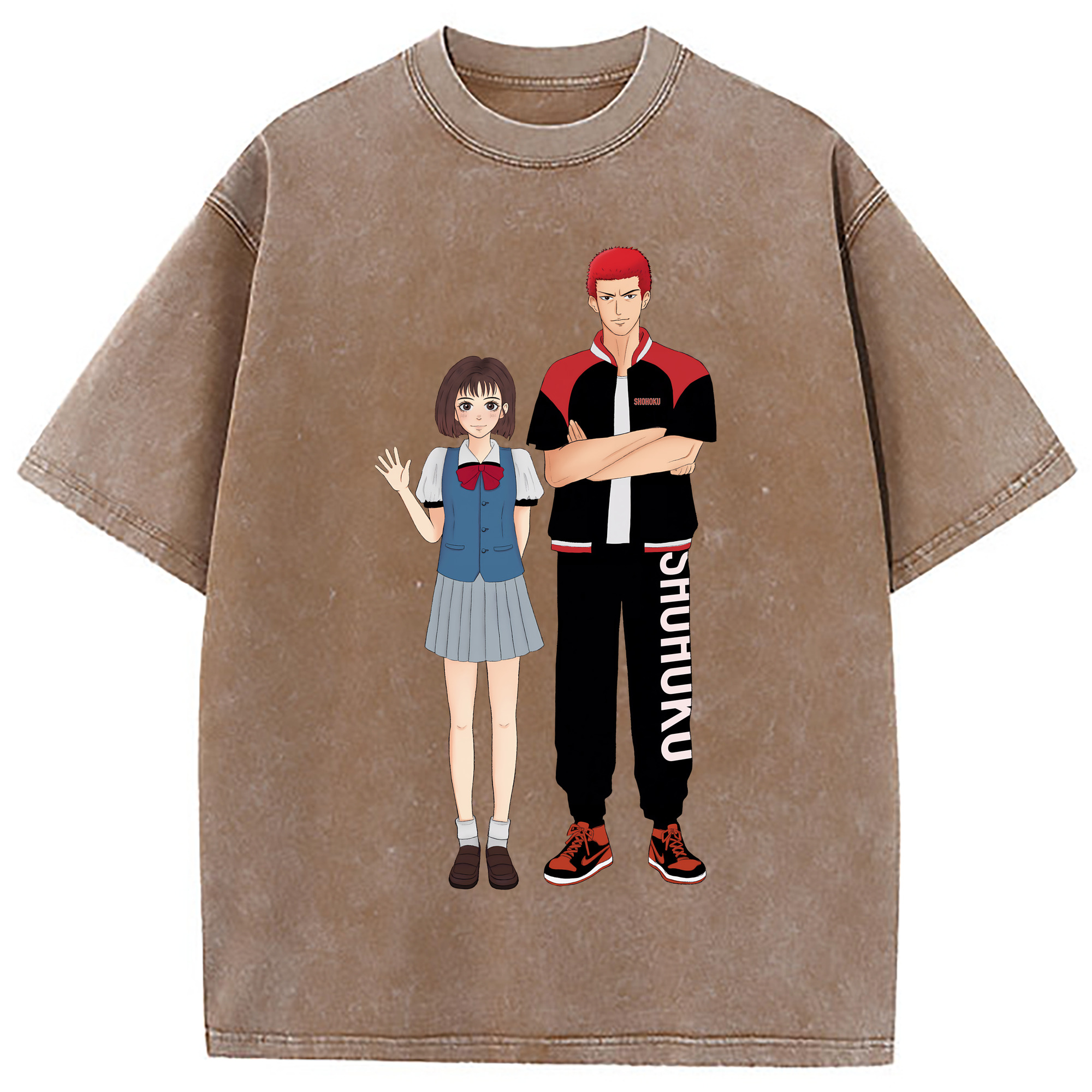 （画像用） SLAM DUNK／スラムダンク 綿100% ヴィンテージ風 半袖Tシャツ（フロントプリント）