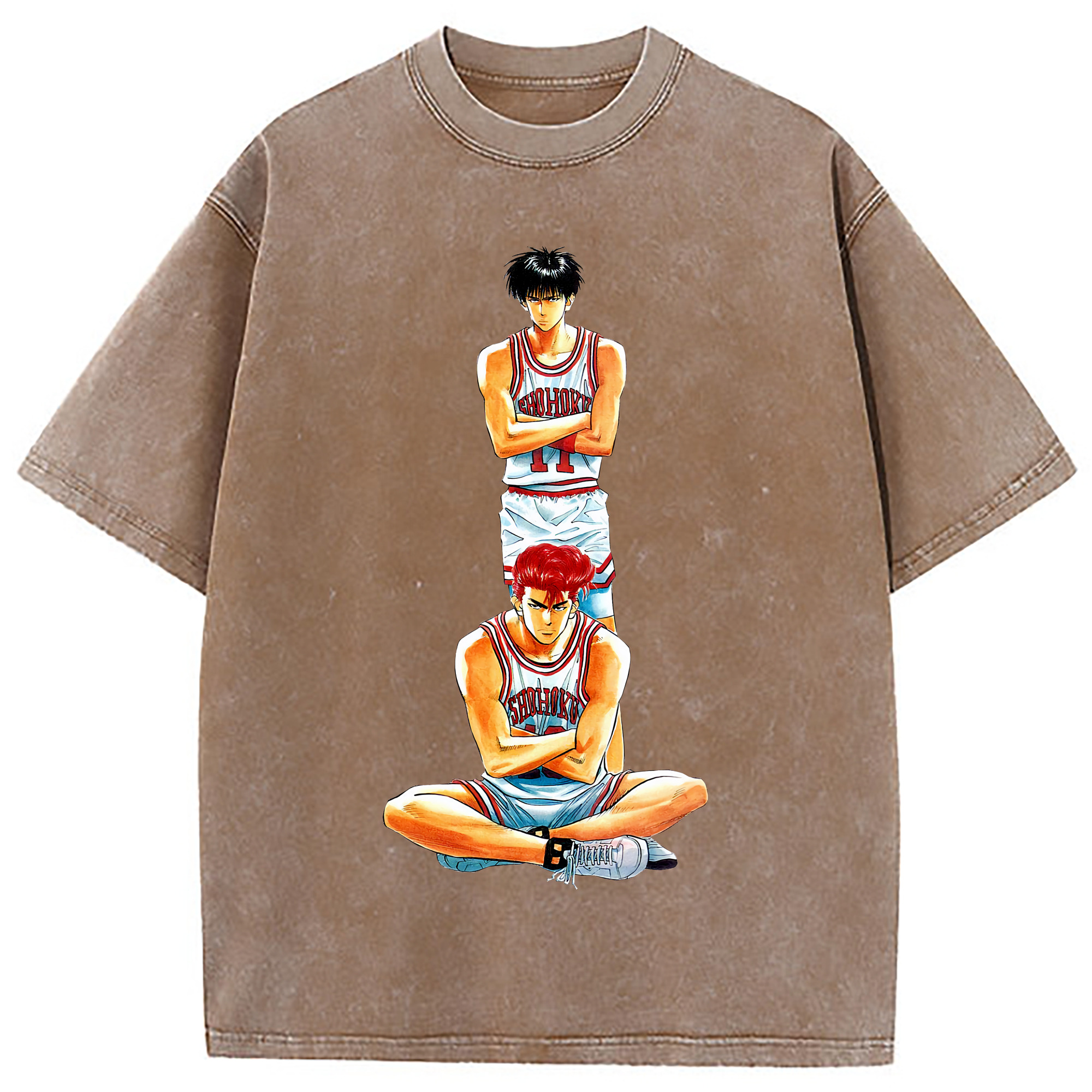 （画像用） SLAM DUNK／スラムダンク 綿100% ヴィンテージ風 半袖Tシャツ（フロントプリント）