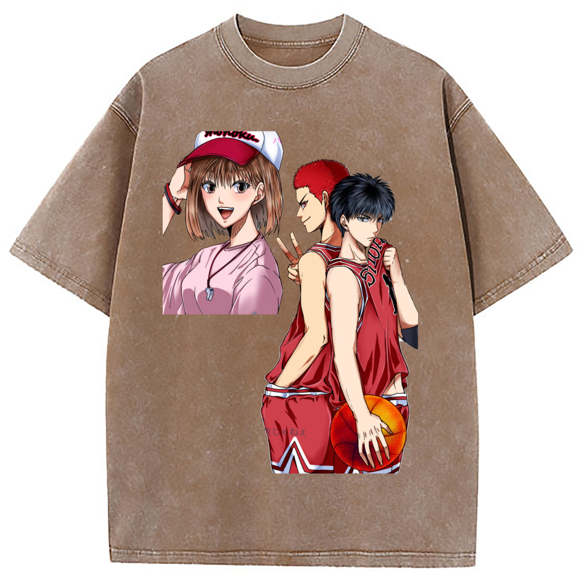（画像用） SLAM DUNK／スラムダンク 綿100% ヴィンテージ風 半袖Tシャツ（フロントプリント）