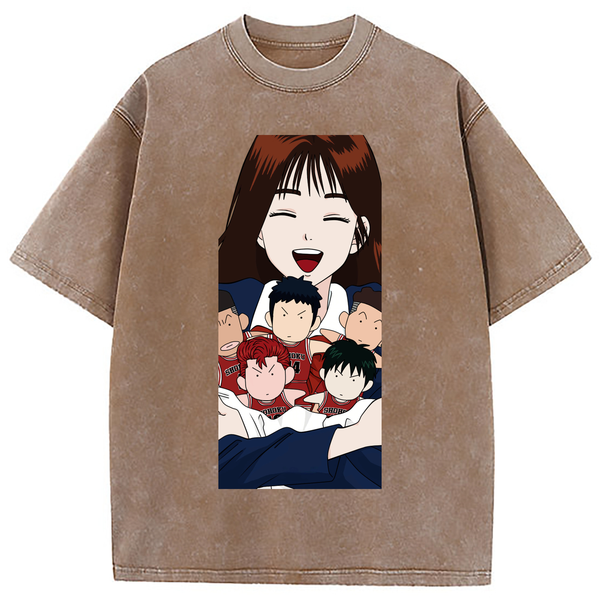 （画像用） SLAM DUNK／スラムダンク 綿100% ヴィンテージ風 半袖Tシャツ（フロントプリント）