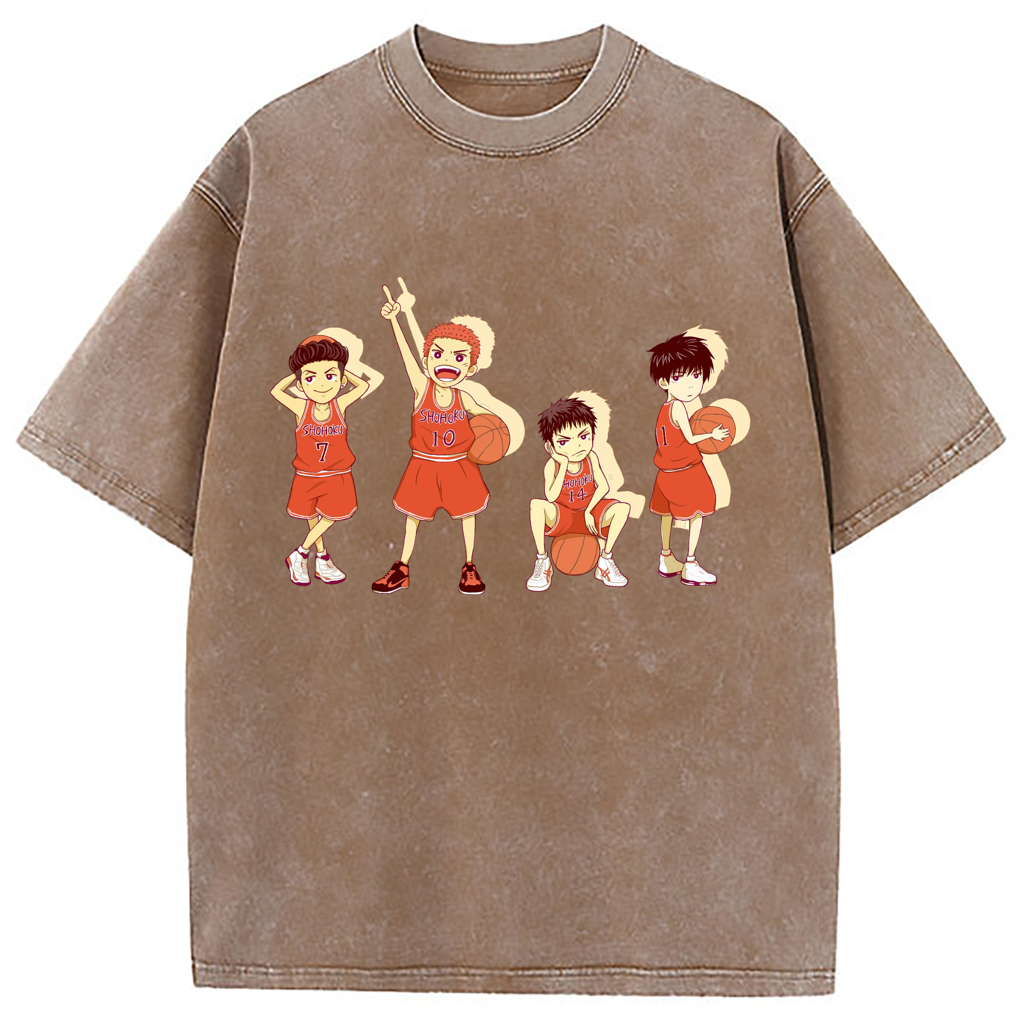 （画像用） SLAM DUNK／スラムダンク 綿100% ヴィンテージ風 半袖Tシャツ（フロントプリント）