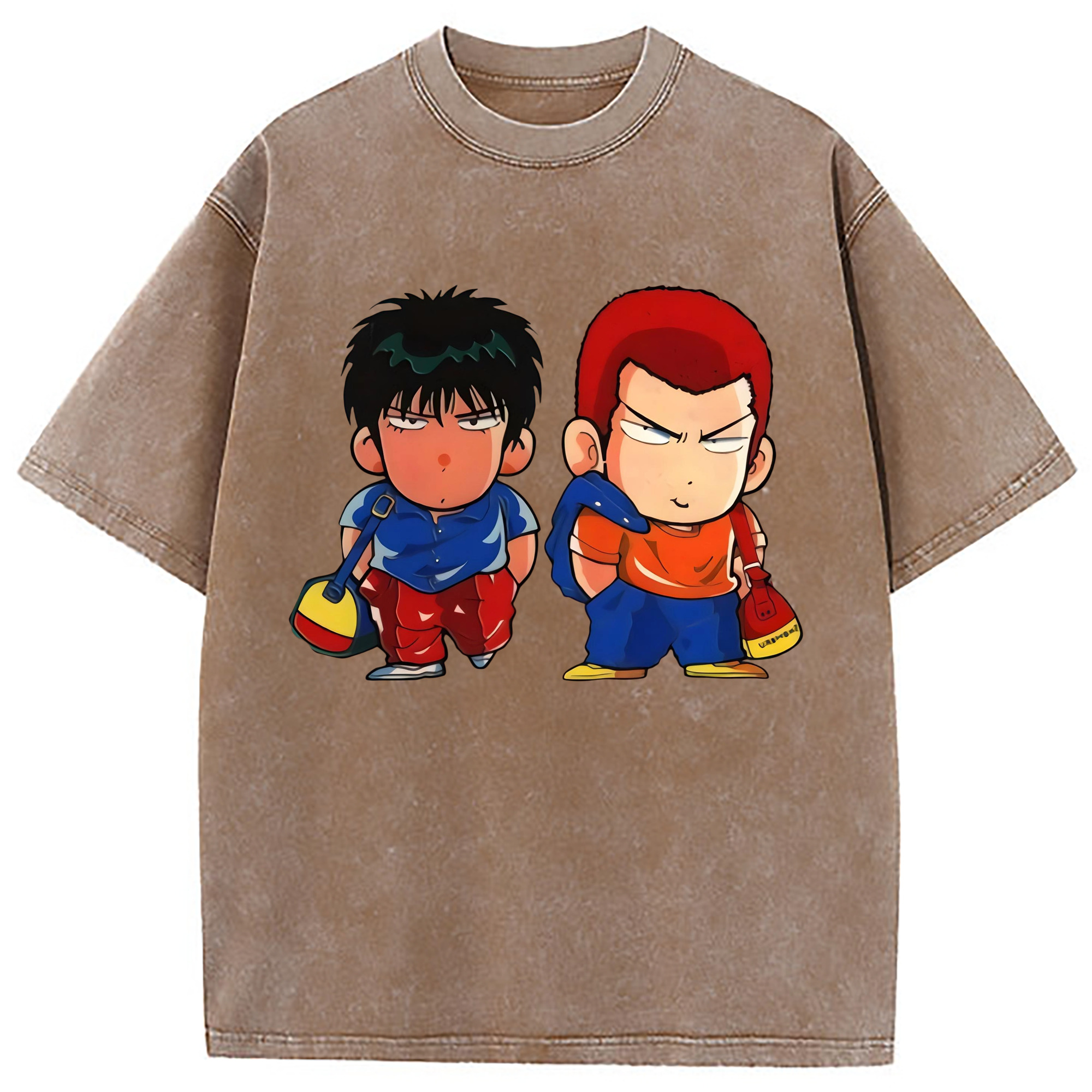 （画像用） SLAM DUNK／スラムダンク 綿100% ヴィンテージ風 半袖Tシャツ（フロントプリント）