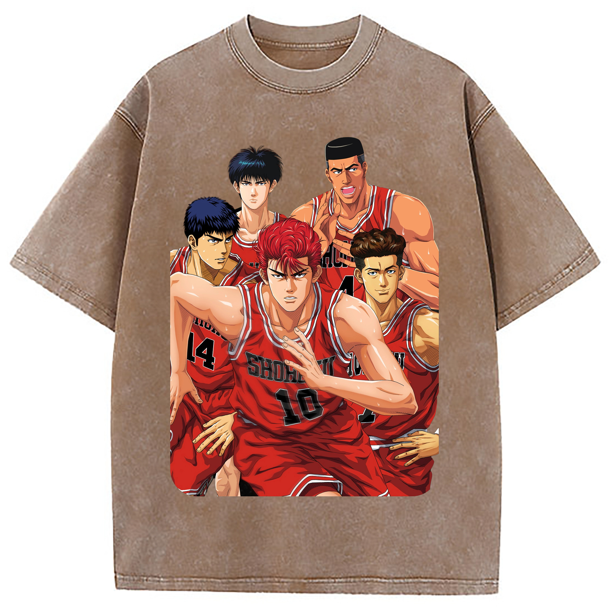 （画像用） SLAM DUNK／スラムダンク 綿100% ヴィンテージ風 半袖Tシャツ（フロントプリント）