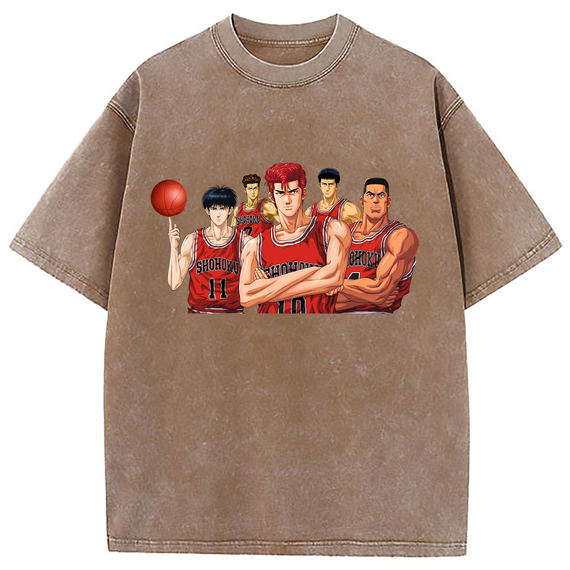 （画像用） SLAM DUNK／スラムダンク 綿100% ヴィンテージ風 半袖Tシャツ（フロントプリント）