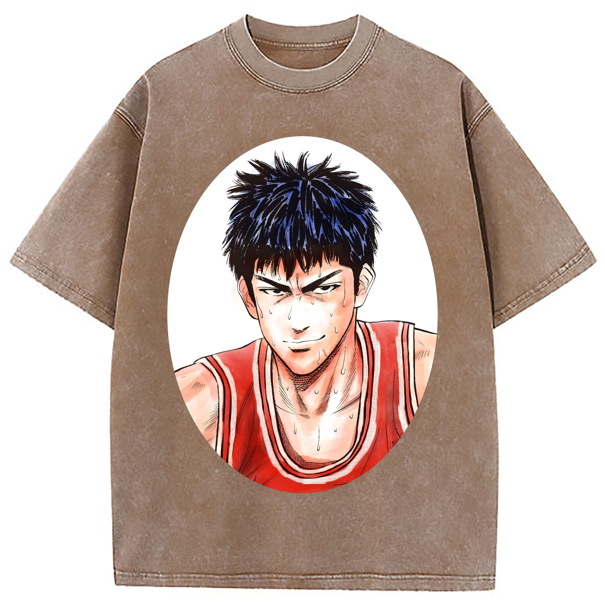 （画像用） SLAM DUNK／スラムダンク 綿100% ヴィンテージ風 半袖Tシャツ（フロントプリント）