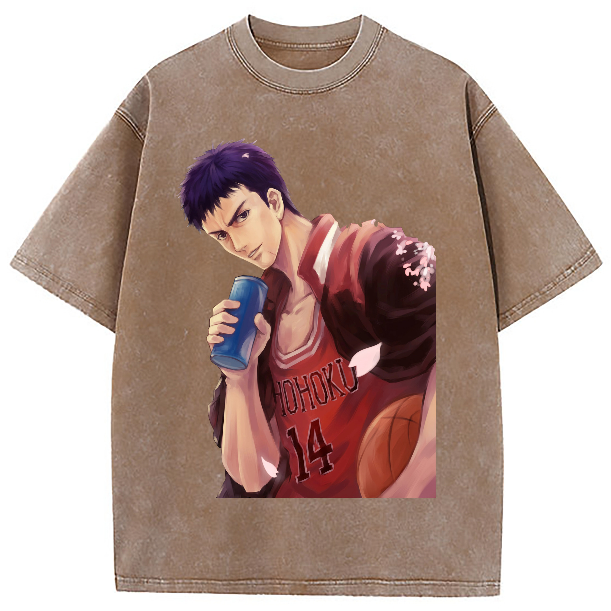 （画像用） SLAM DUNK／スラムダンク 綿100% ヴィンテージ風 半袖Tシャツ（フロントプリント）