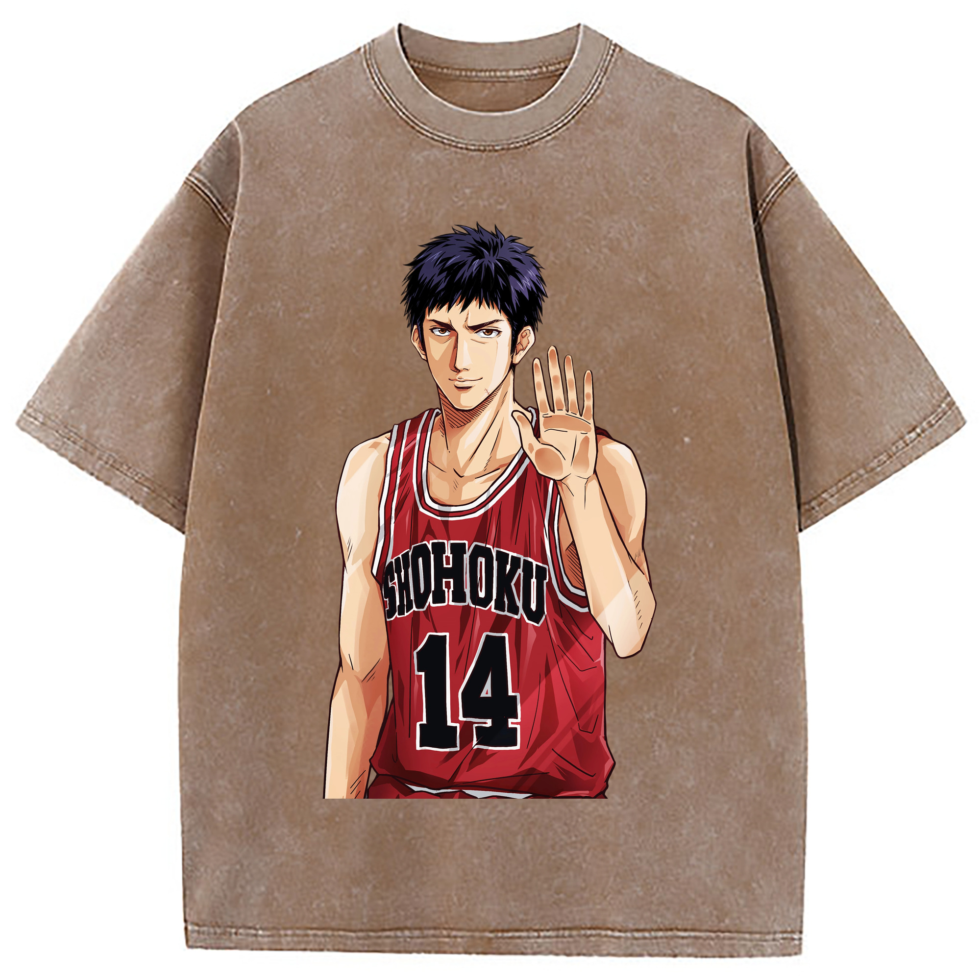 （画像用） SLAM DUNK／スラムダンク 綿100% ヴィンテージ風 半袖Tシャツ（フロントプリント）