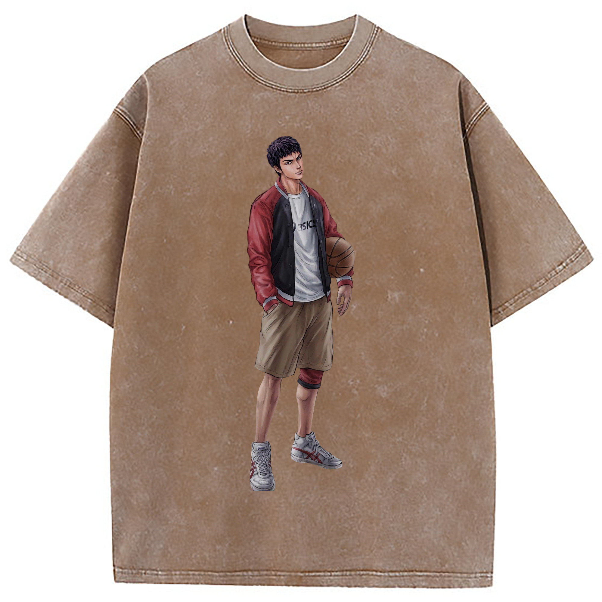 （画像用） SLAM DUNK／スラムダンク 綿100% ヴィンテージ風 半袖Tシャツ（フロントプリント）