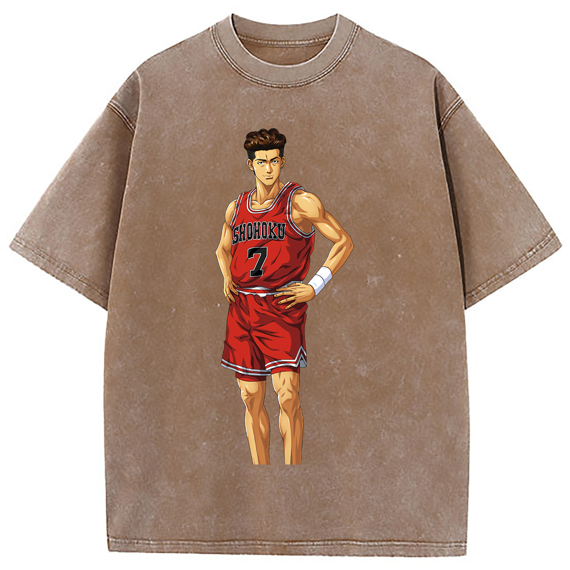 （画像用） SLAM DUNK／スラムダンク 綿100% ヴィンテージ風 半袖Tシャツ（フロントプリント）