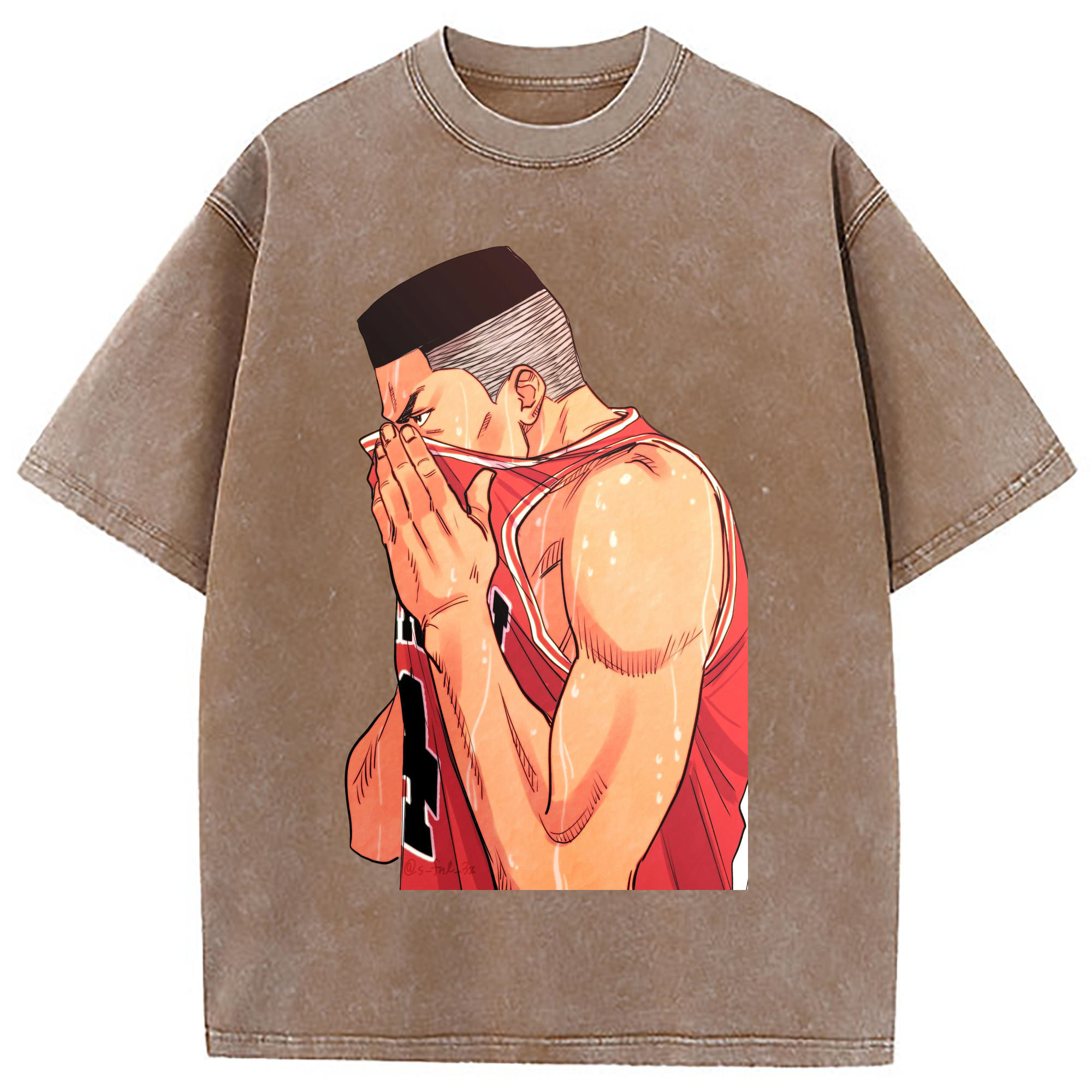 （画像用） SLAM DUNK／スラムダンク 綿100% ヴィンテージ風 半袖Tシャツ（フロントプリント）