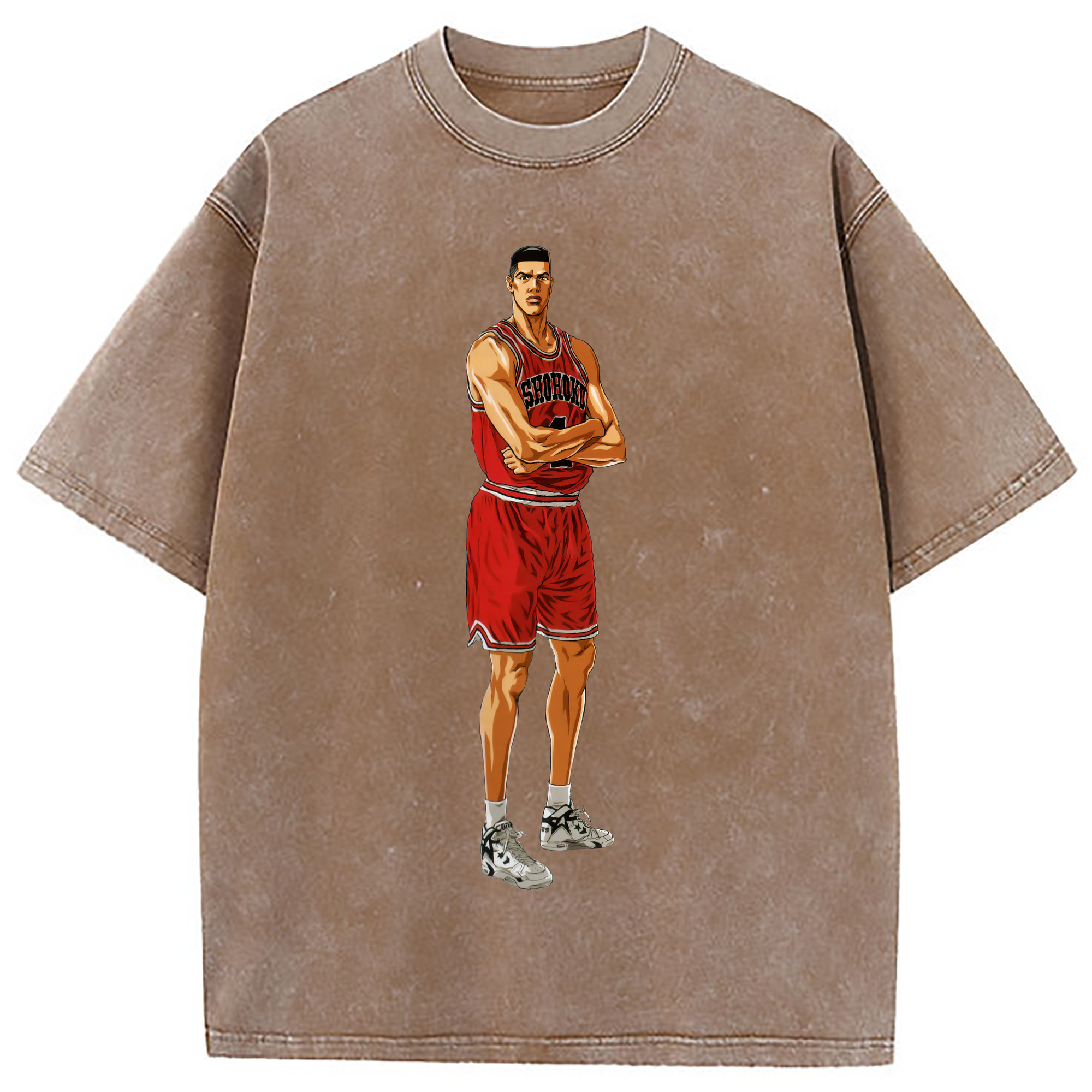 （画像用） SLAM DUNK／スラムダンク 綿100% ヴィンテージ風 半袖Tシャツ（フロントプリント）