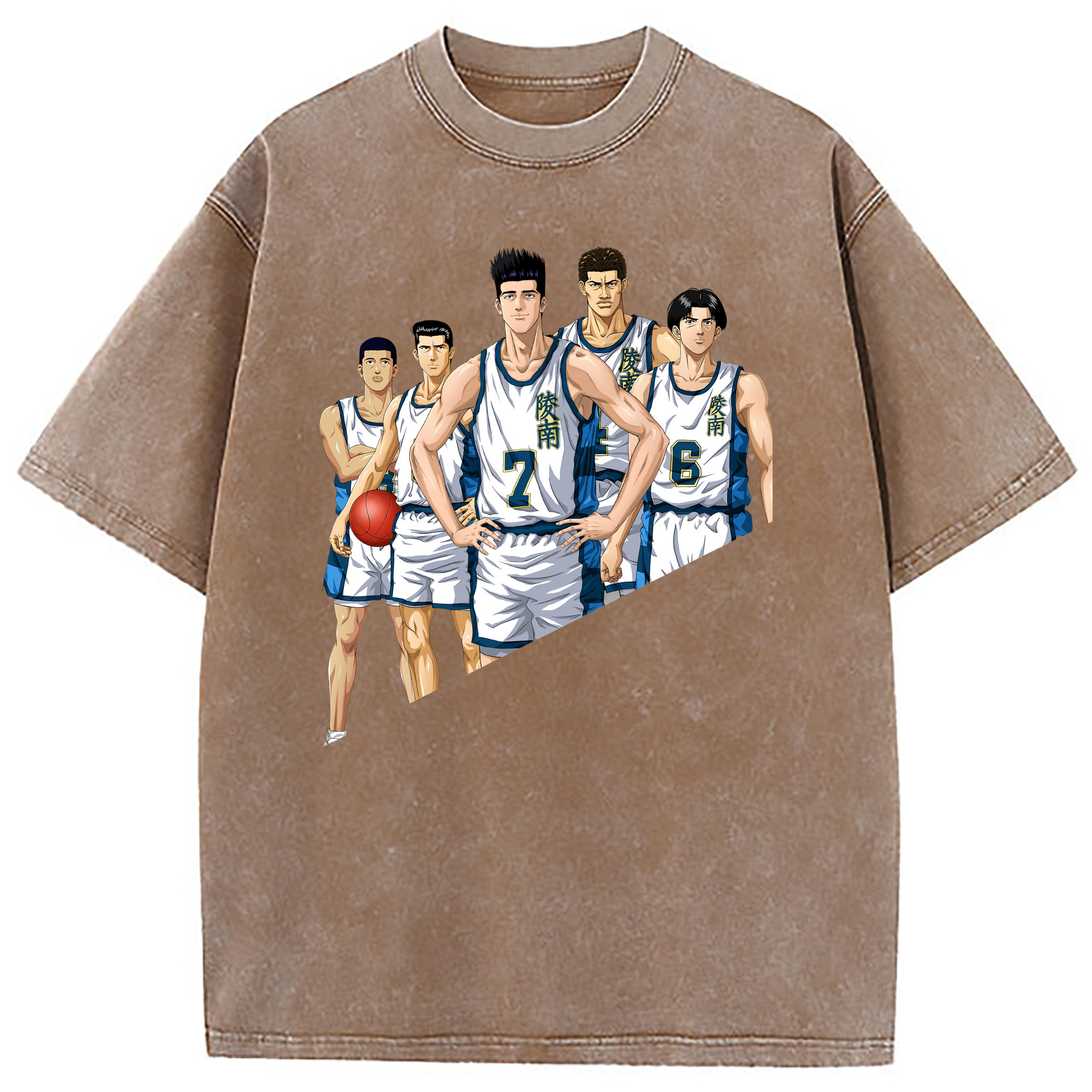 （画像用） SLAM DUNK／スラムダンク 綿100% ヴィンテージ風 半袖Tシャツ（フロントプリント）