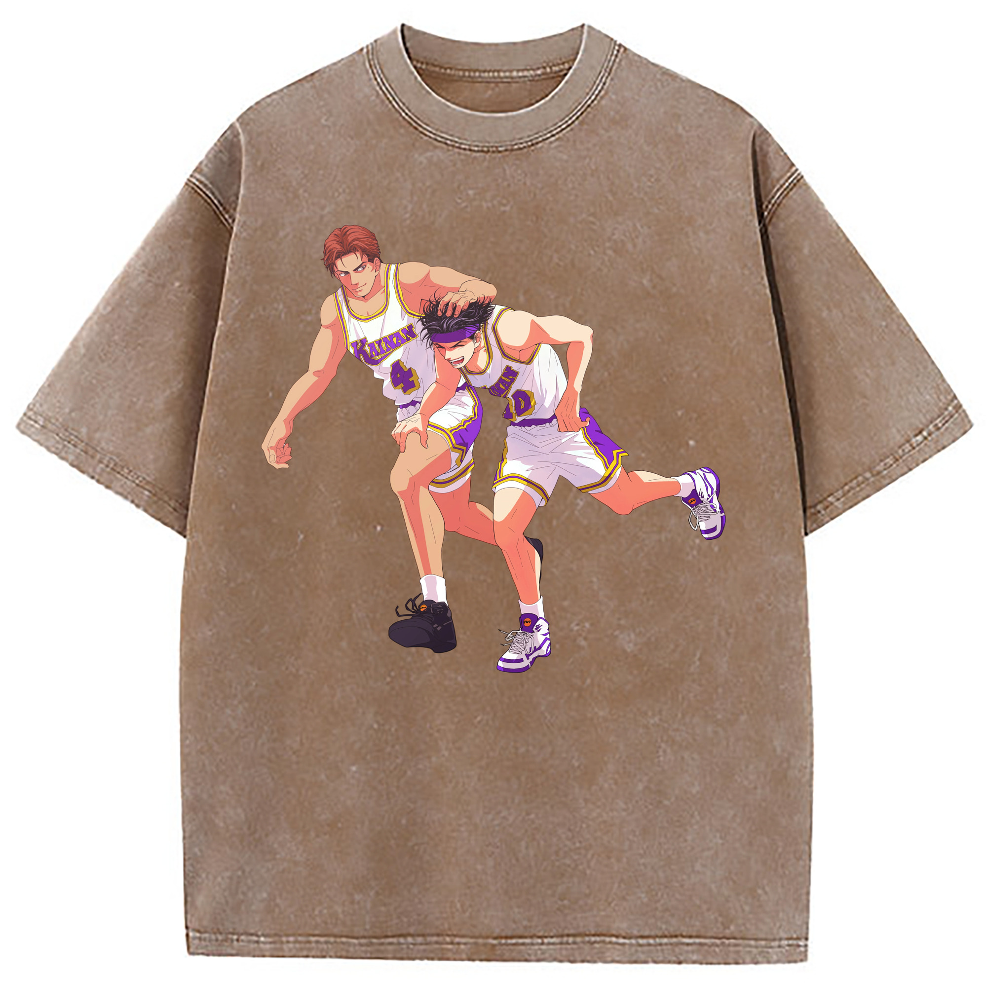 （画像用） SLAM DUNK／スラムダンク 綿100% ヴィンテージ風 半袖Tシャツ（フロントプリント）