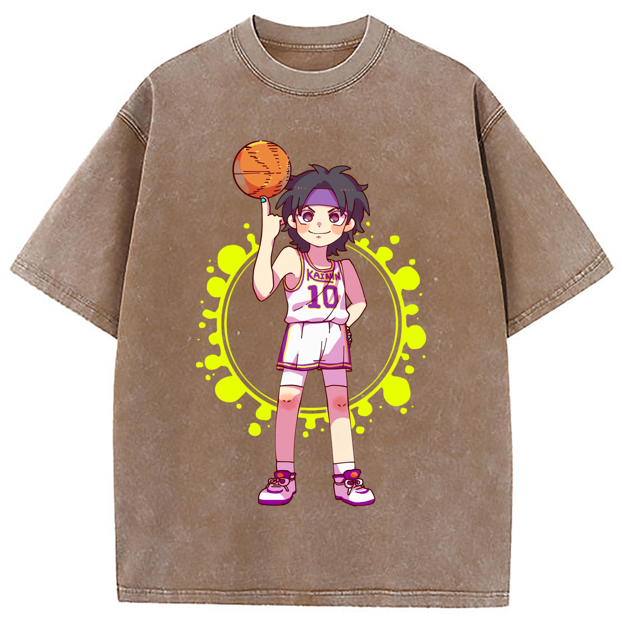 （画像用） SLAM DUNK／スラムダンク 綿100% ヴィンテージ風 半袖Tシャツ（フロントプリント）