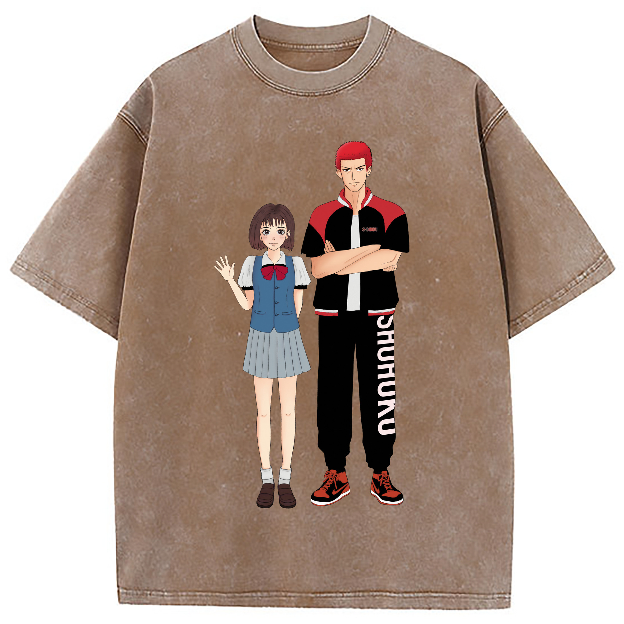 （画像用） SLAM DUNK／スラムダンク 綿100% ヴィンテージ風 半袖Tシャツ（フロントプリント）