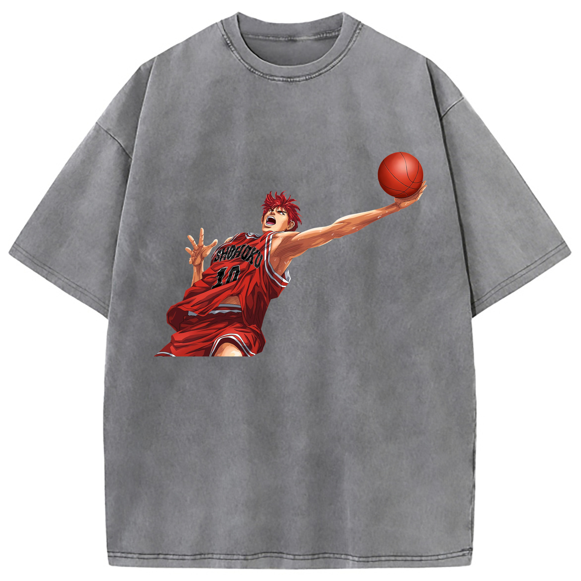 （画像用） SLAM DUNK／スラムダンク 綿100% ヴィンテージ風 半袖Tシャツ（フロントプリント）