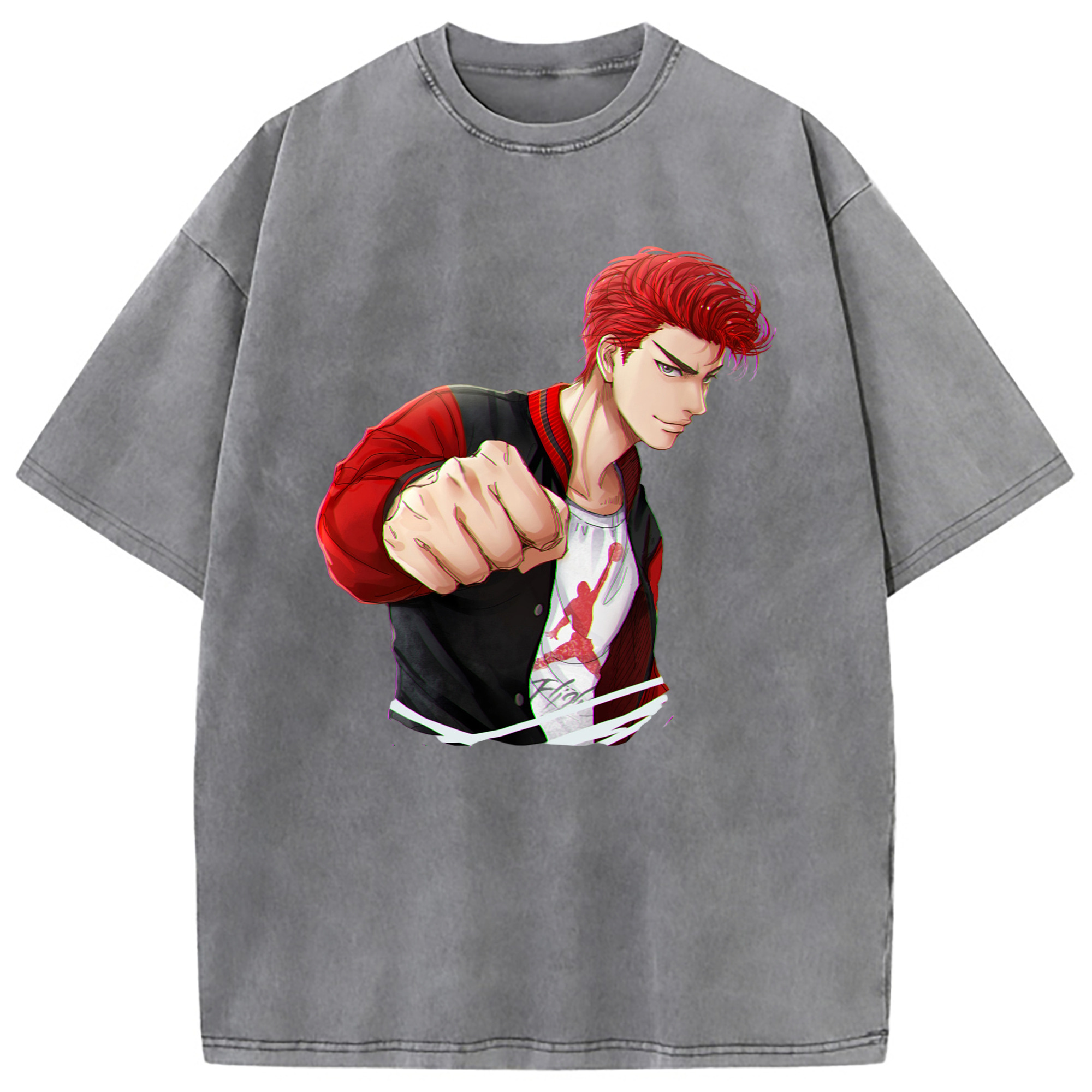 （画像用） SLAM DUNK／スラムダンク 綿100% ヴィンテージ風 半袖Tシャツ（フロントプリント）
