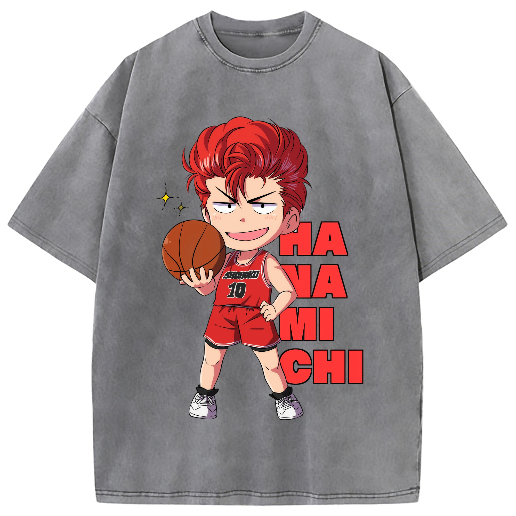 （画像用） SLAM DUNK／スラムダンク 綿100% ヴィンテージ風 半袖Tシャツ（フロントプリント）