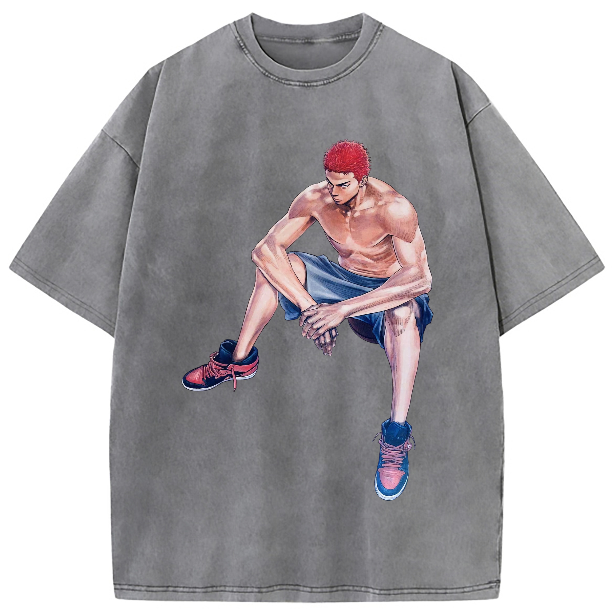 （画像用） SLAM DUNK／スラムダンク 綿100% ヴィンテージ風 半袖Tシャツ（フロントプリント）