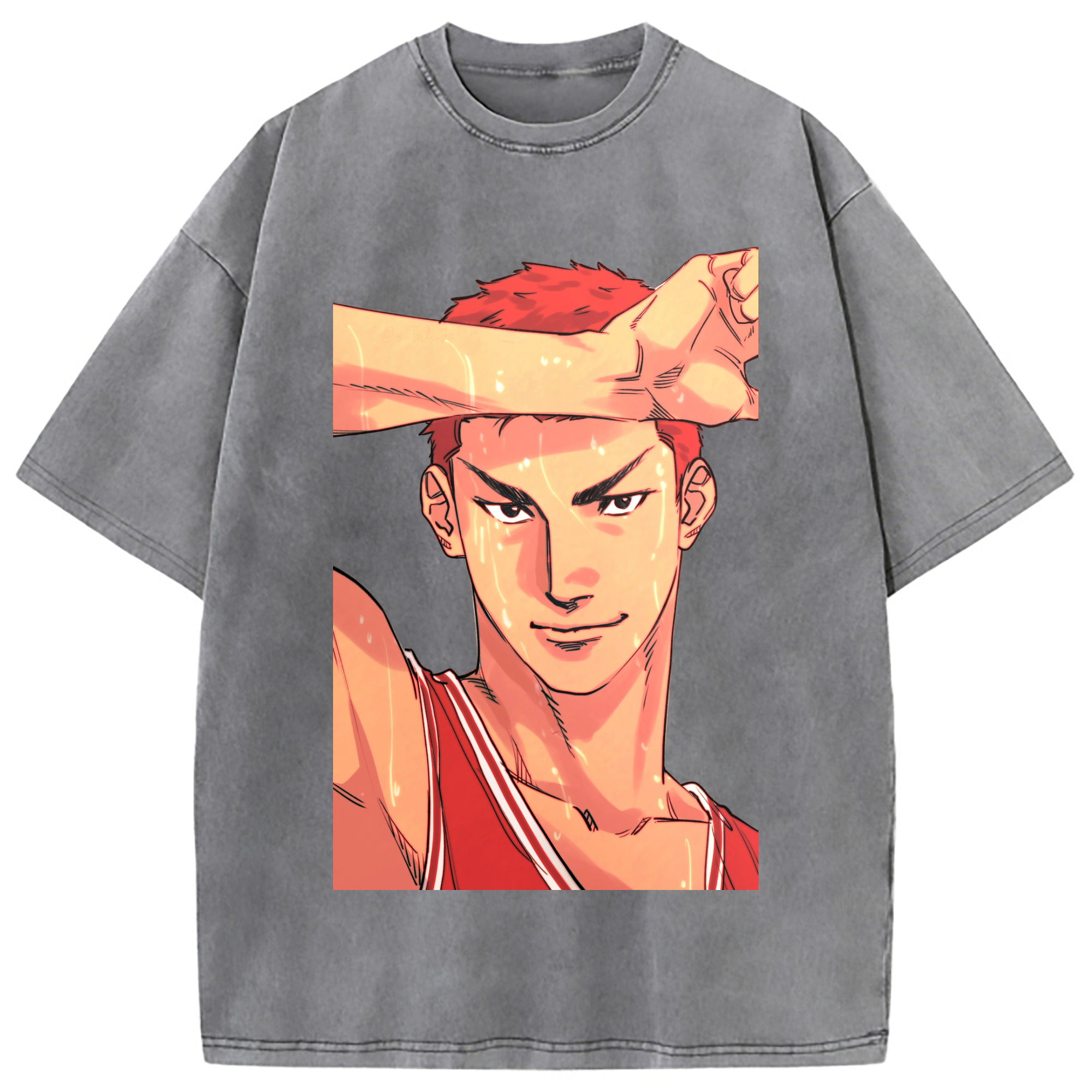 （画像用） SLAM DUNK／スラムダンク 綿100% ヴィンテージ風 半袖Tシャツ（フロントプリント）