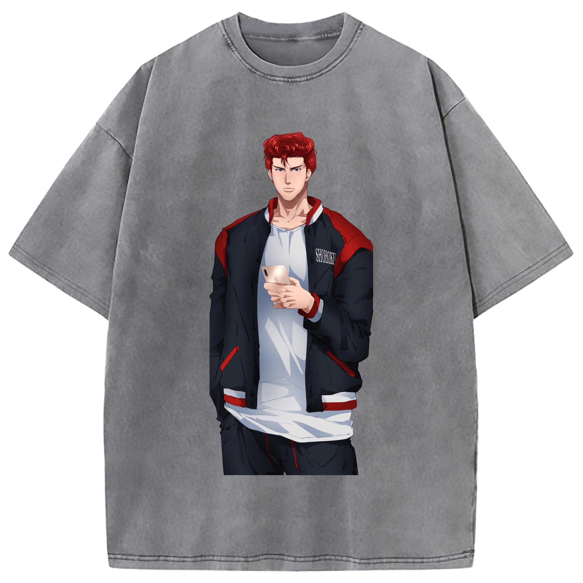 （画像用） SLAM DUNK／スラムダンク 綿100% ヴィンテージ風 半袖Tシャツ（フロントプリント）