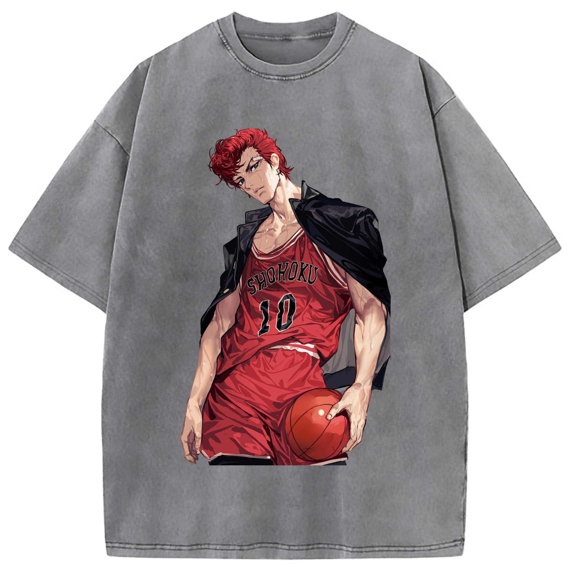 （画像用） SLAM DUNK／スラムダンク 綿100% ヴィンテージ風 半袖Tシャツ（フロントプリント）