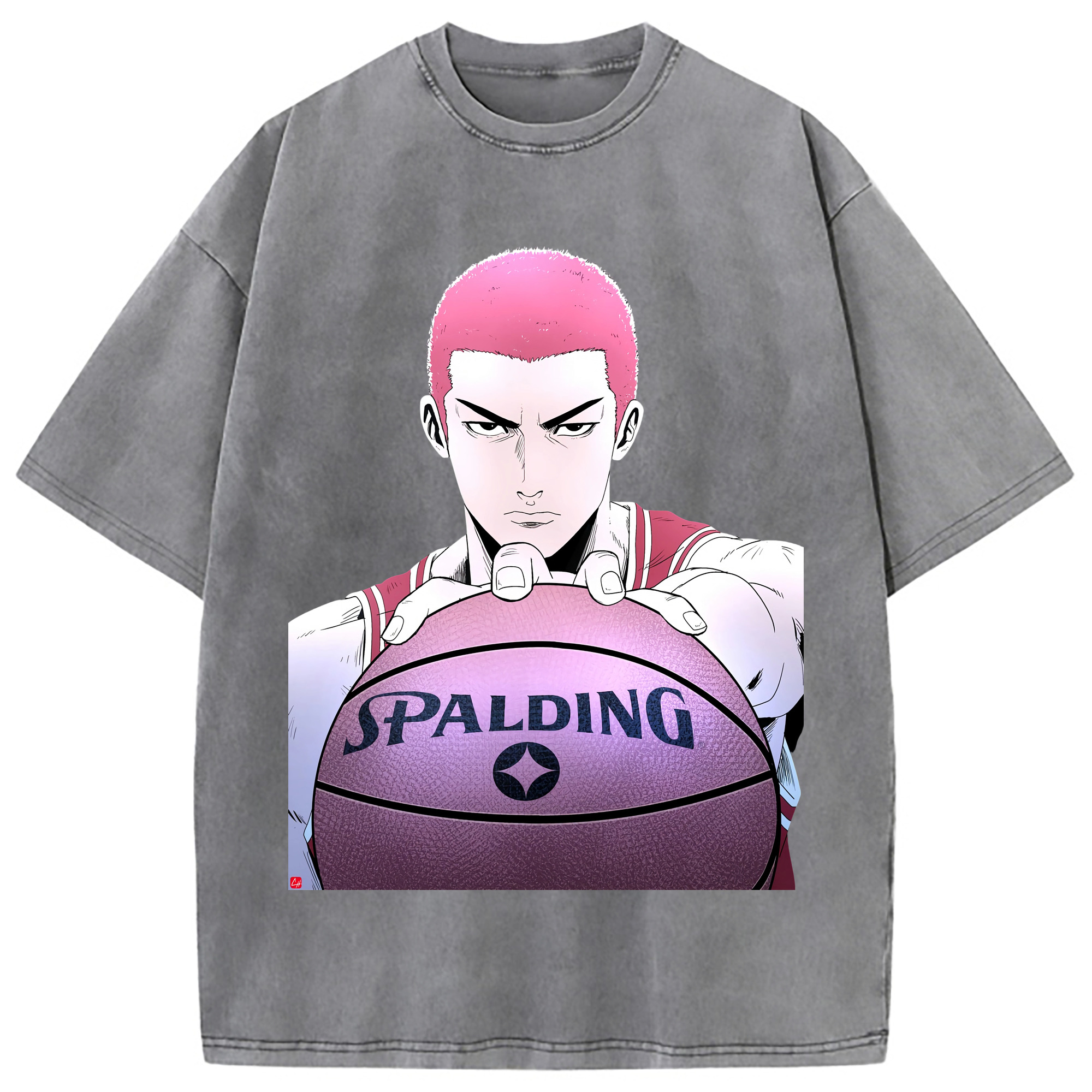 （画像用） SLAM DUNK／スラムダンク 綿100% ヴィンテージ風 半袖Tシャツ（フロントプリント）