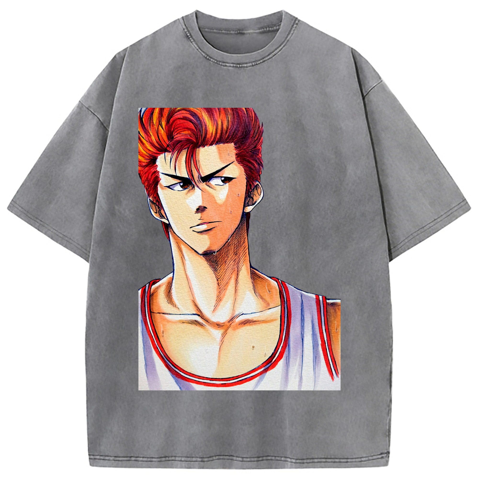 （画像用） SLAM DUNK／スラムダンク 綿100% ヴィンテージ風 半袖Tシャツ（フロントプリント）