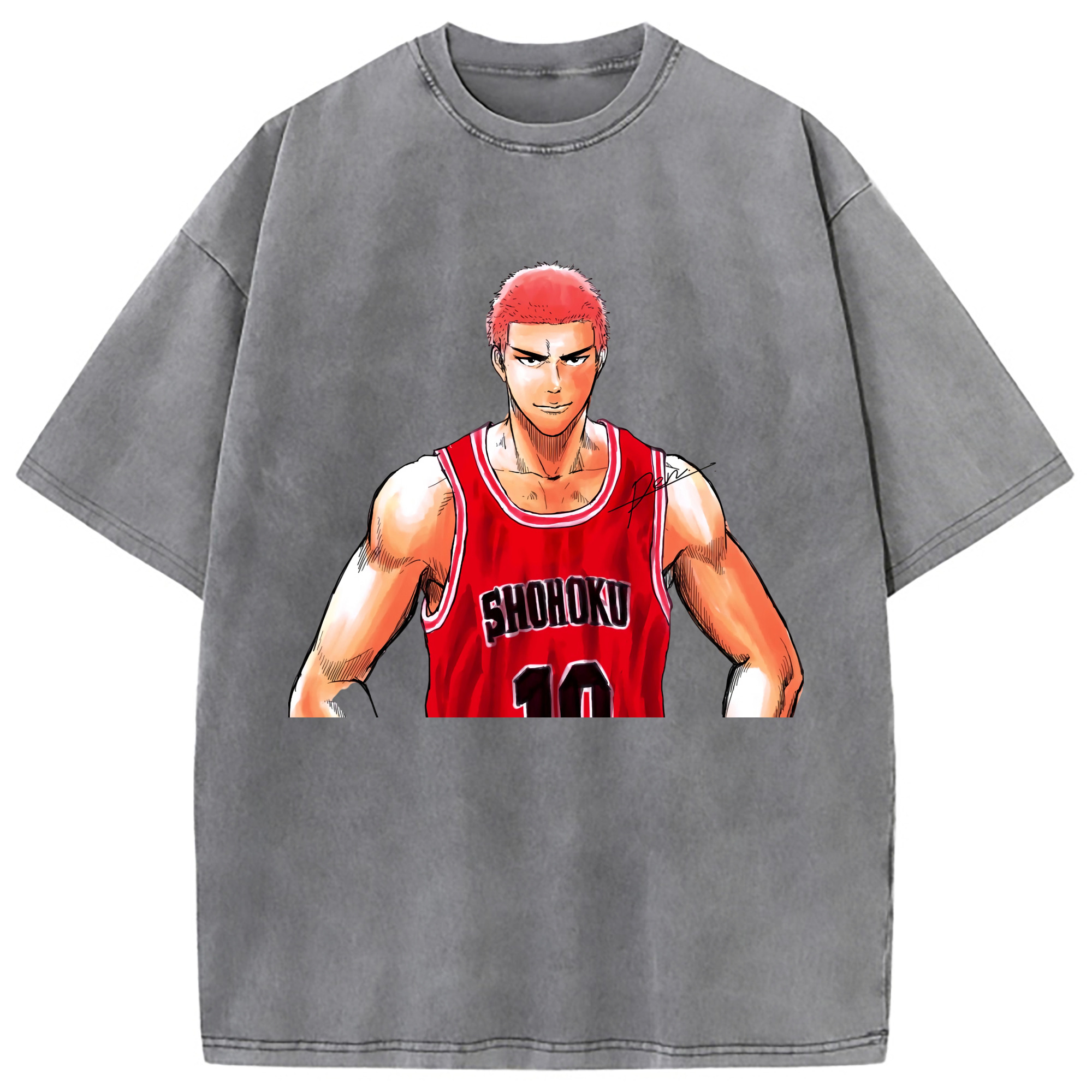 （画像用） SLAM DUNK／スラムダンク 綿100% ヴィンテージ風 半袖Tシャツ（フロントプリント）