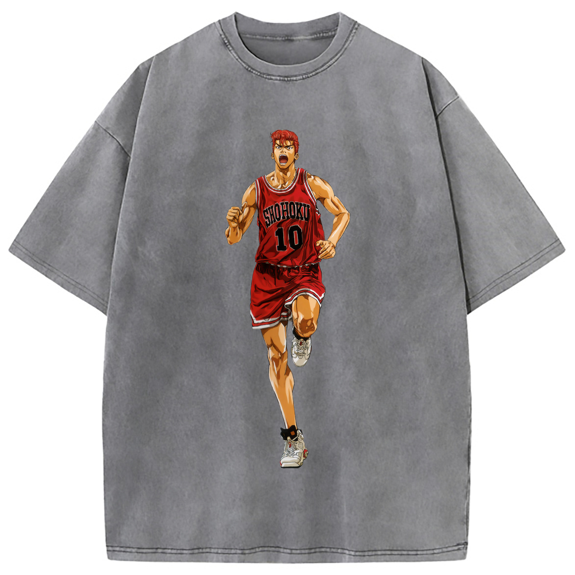 （画像用） SLAM DUNK／スラムダンク 綿100% ヴィンテージ風 半袖Tシャツ（フロントプリント）