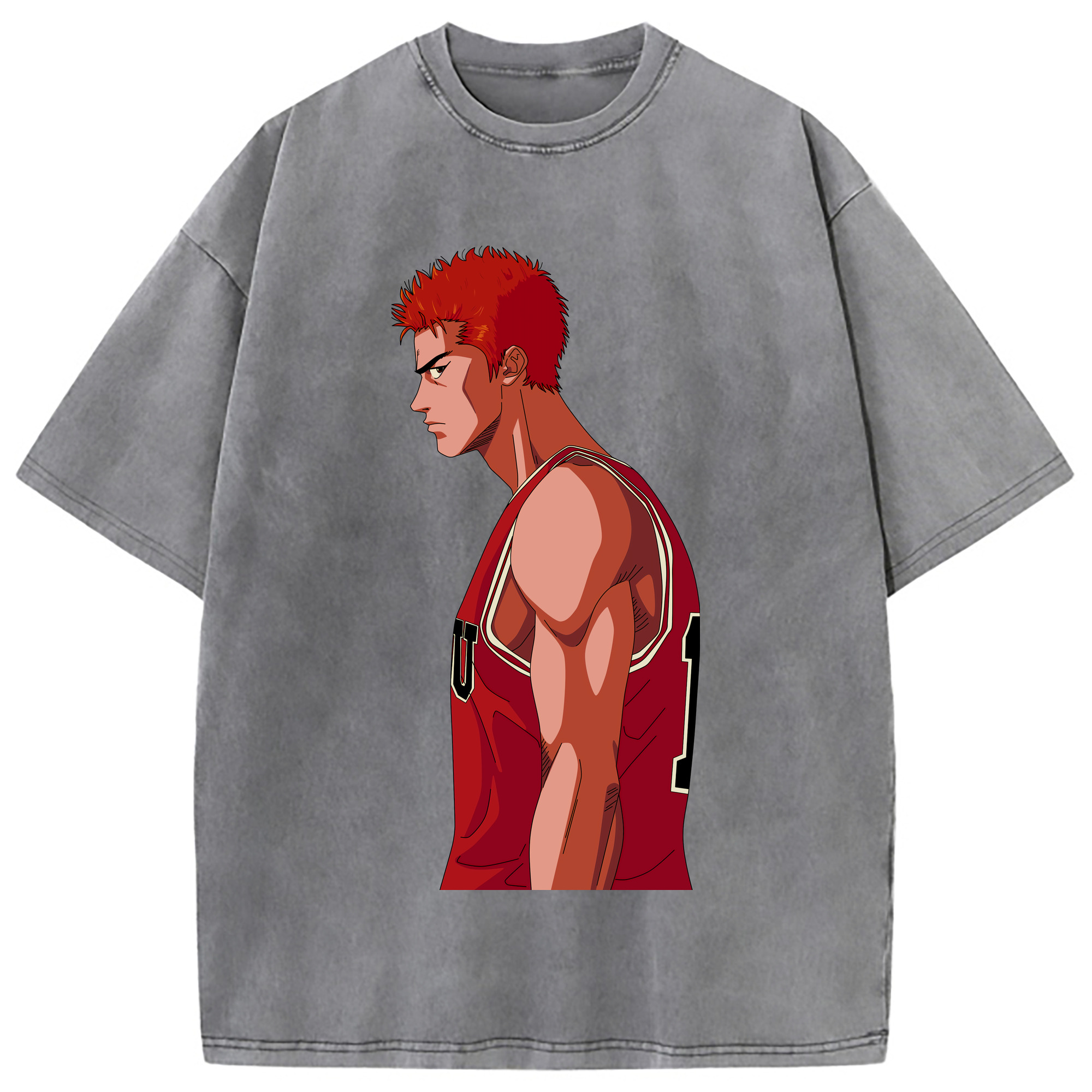 （画像用） SLAM DUNK／スラムダンク 綿100% ヴィンテージ風 半袖Tシャツ（フロントプリント）