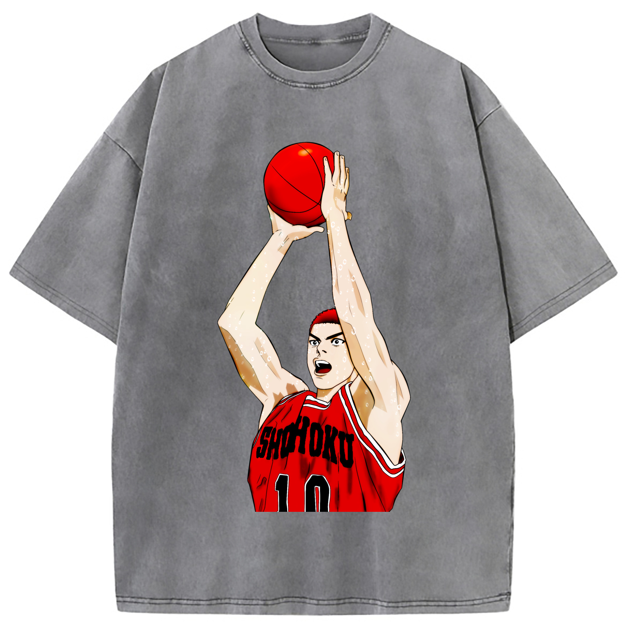 （画像用） SLAM DUNK／スラムダンク 綿100% ヴィンテージ風 半袖Tシャツ（フロントプリント）