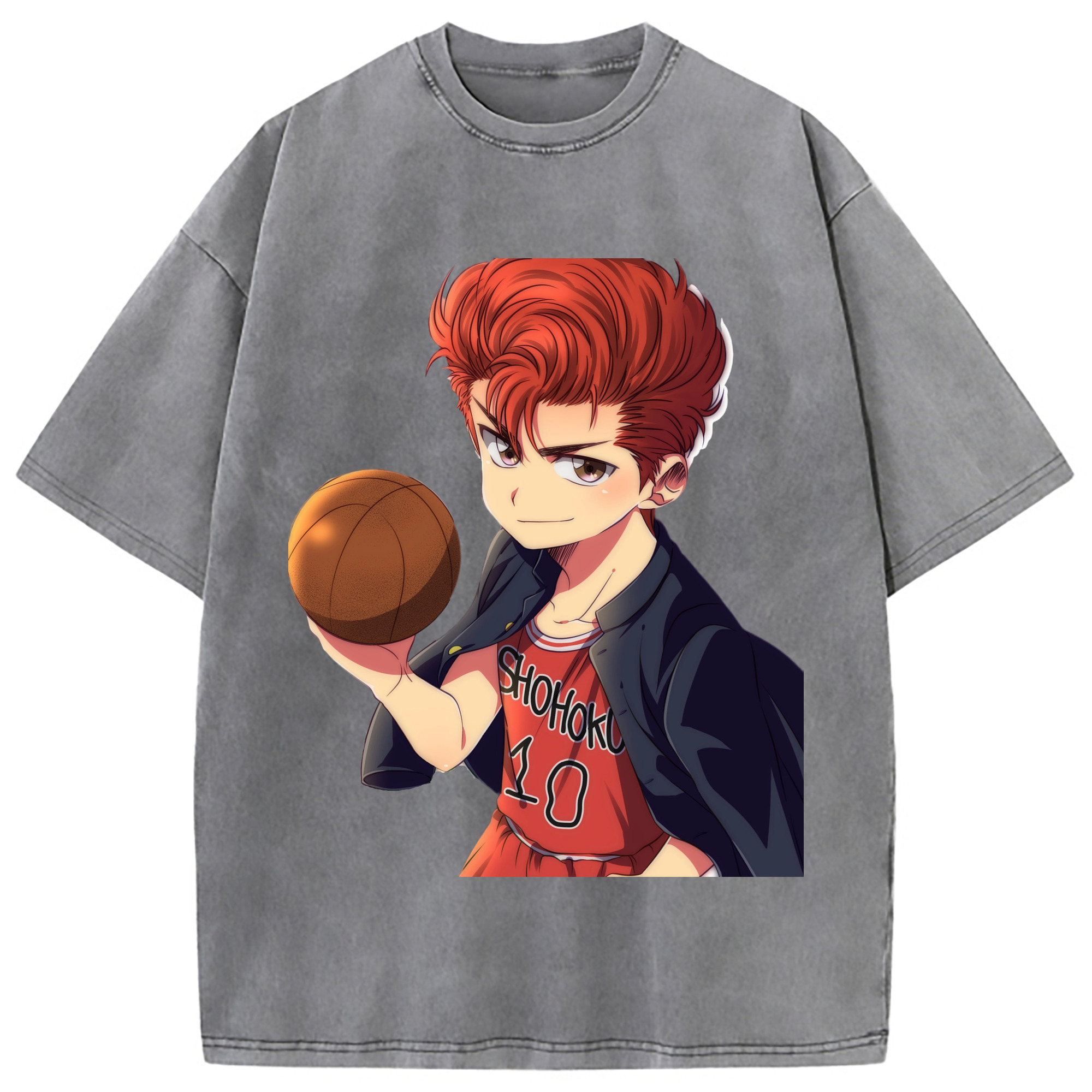 （画像用） SLAM DUNK／スラムダンク 綿100% ヴィンテージ風 半袖Tシャツ（フロントプリント）