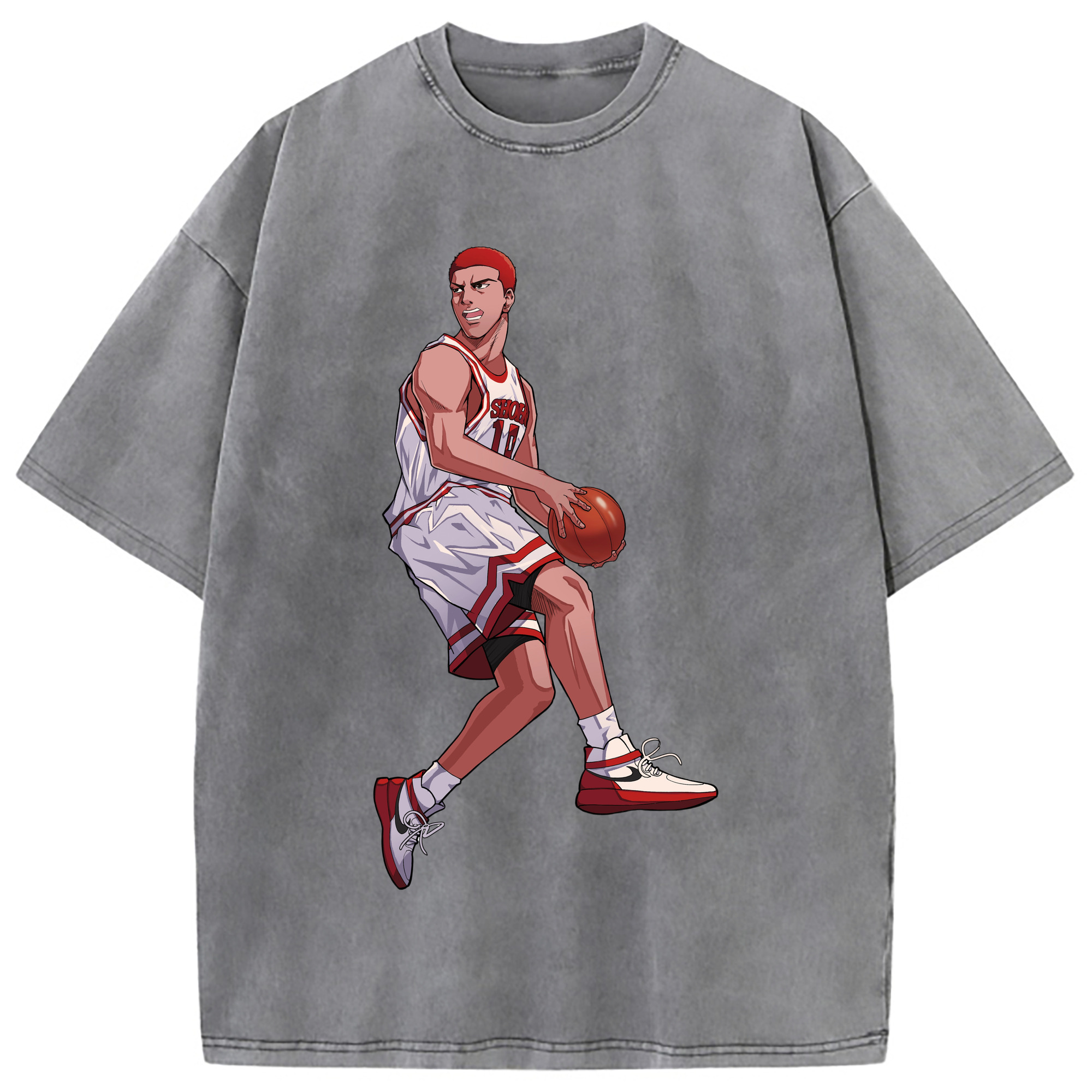 （画像用） SLAM DUNK／スラムダンク 綿100% ヴィンテージ風 半袖Tシャツ（フロントプリント）