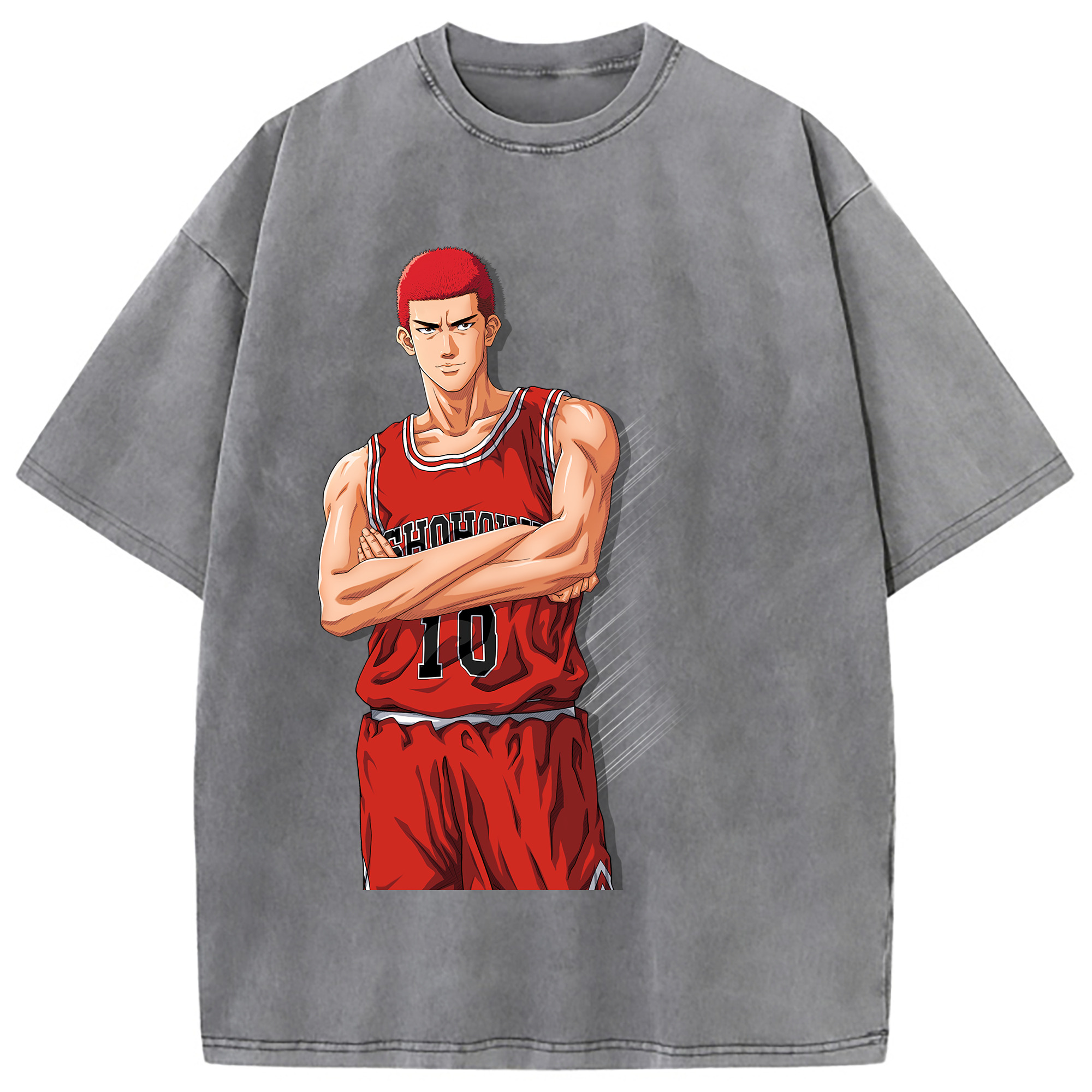 （画像用） SLAM DUNK／スラムダンク 綿100% ヴィンテージ風 半袖Tシャツ（フロントプリント）