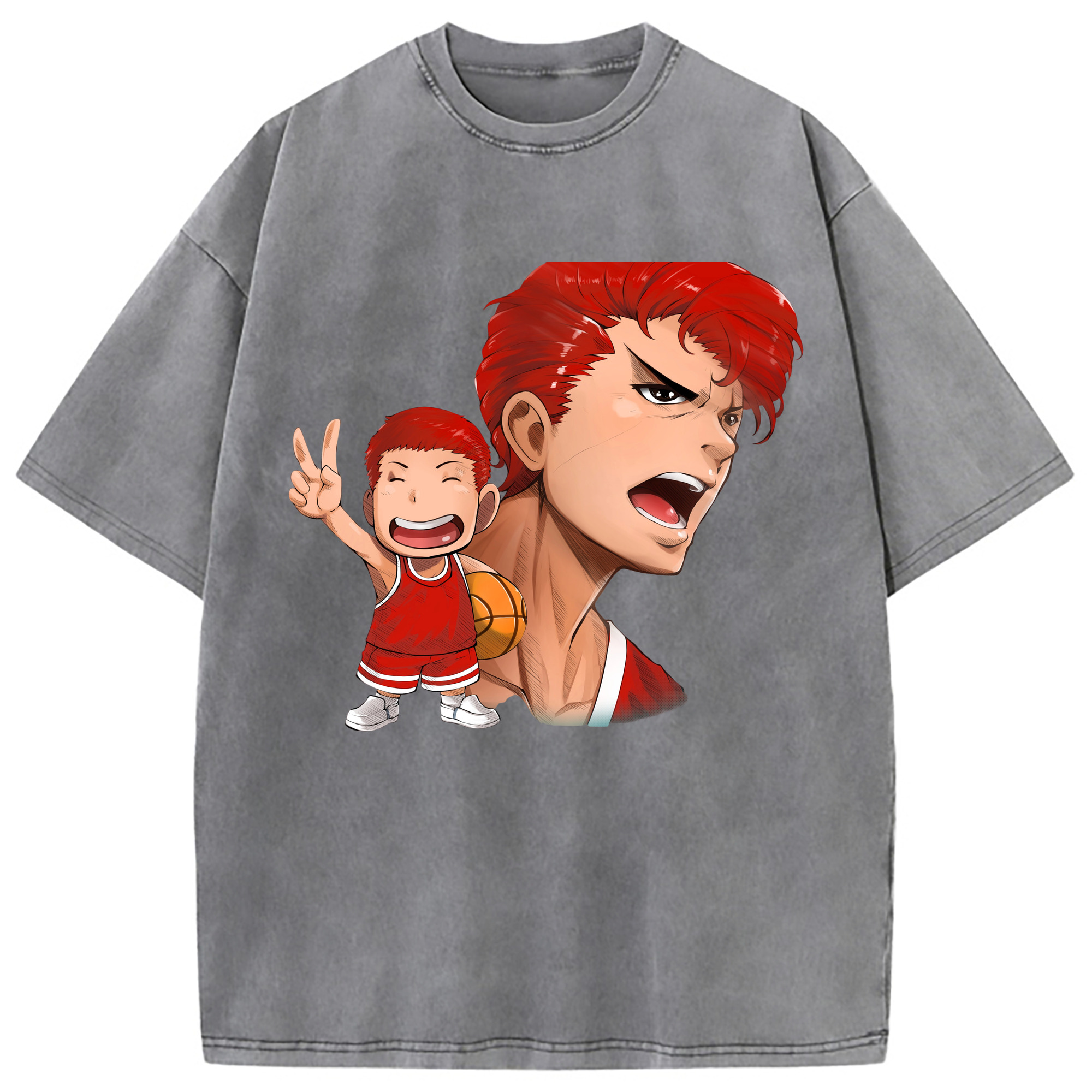 （画像用） SLAM DUNK／スラムダンク 綿100% ヴィンテージ風 半袖Tシャツ（フロントプリント）