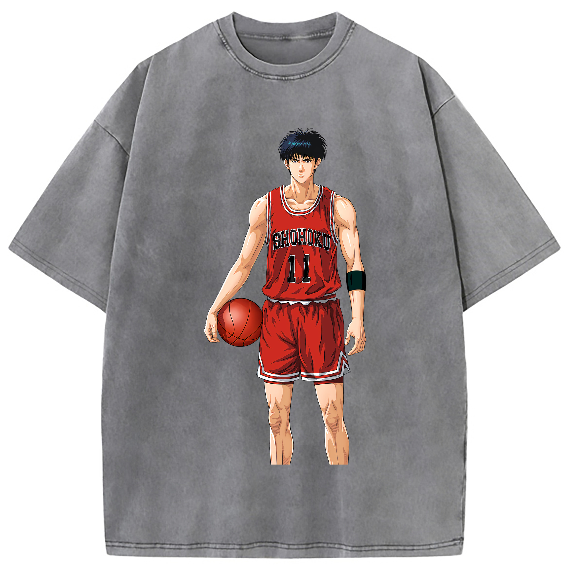 （画像用） SLAM DUNK／スラムダンク 綿100% ヴィンテージ風 半袖Tシャツ（フロントプリント）