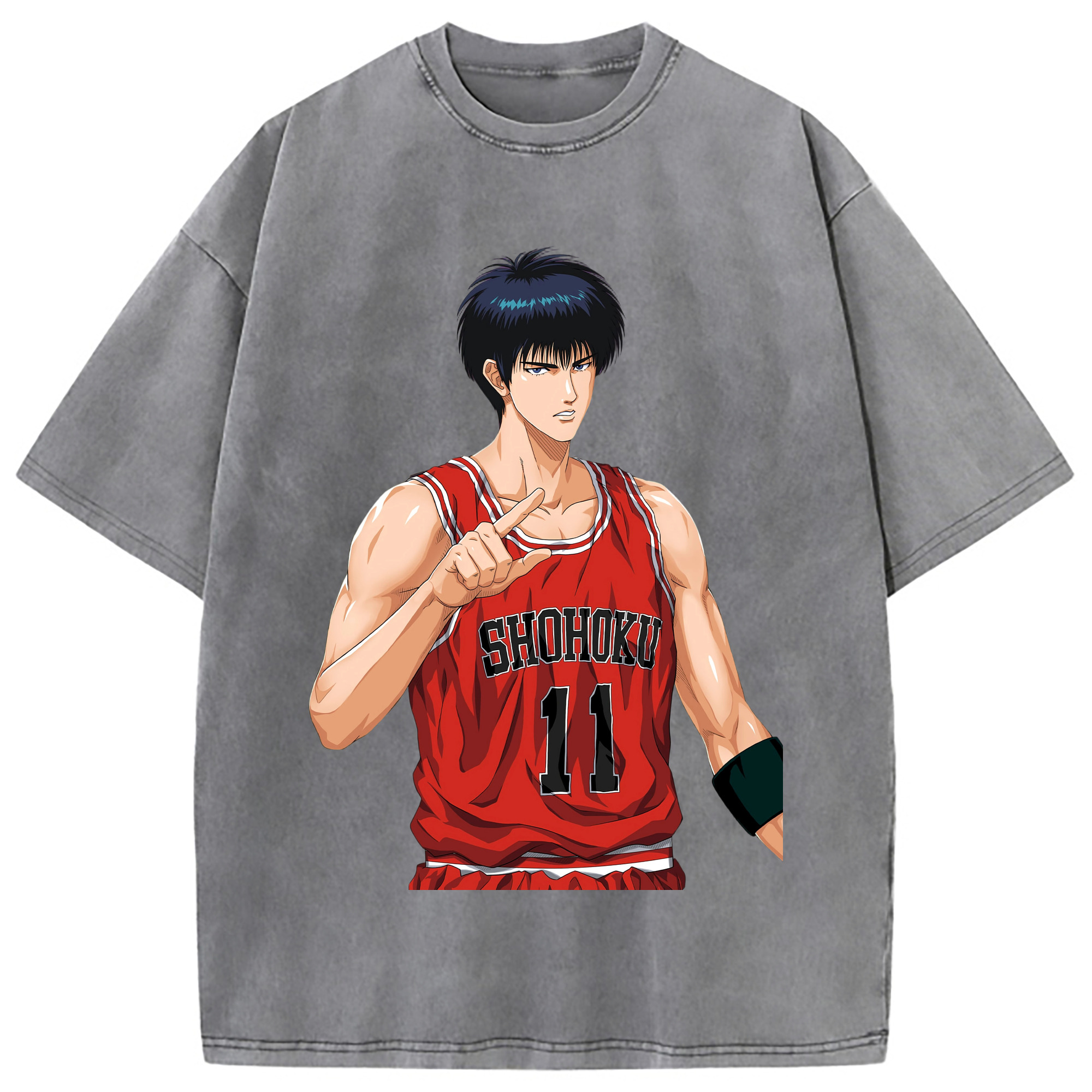 （画像用） SLAM DUNK／スラムダンク 綿100% ヴィンテージ風 半袖Tシャツ（フロントプリント）