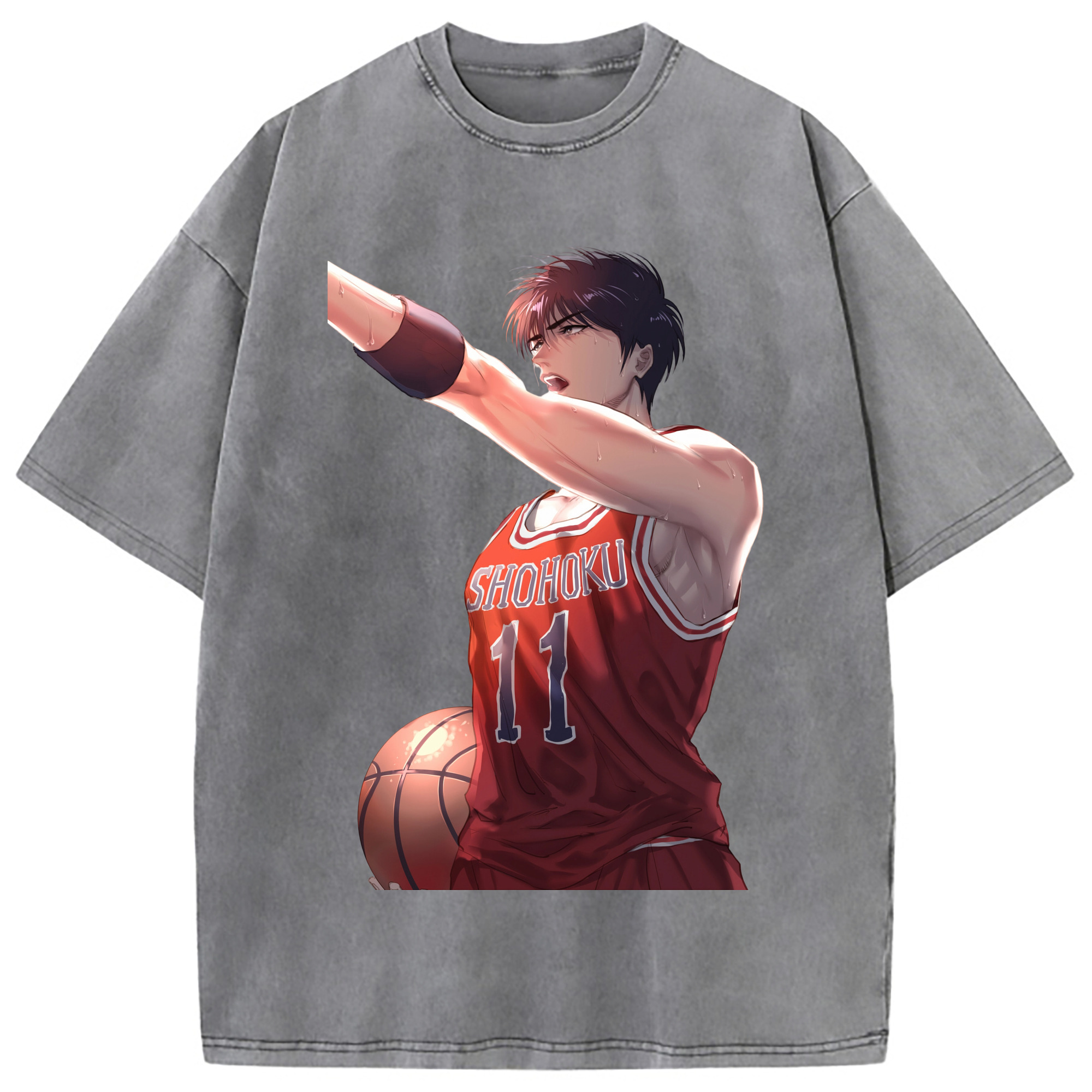 （画像用） SLAM DUNK／スラムダンク 綿100% ヴィンテージ風 半袖Tシャツ（フロントプリント）